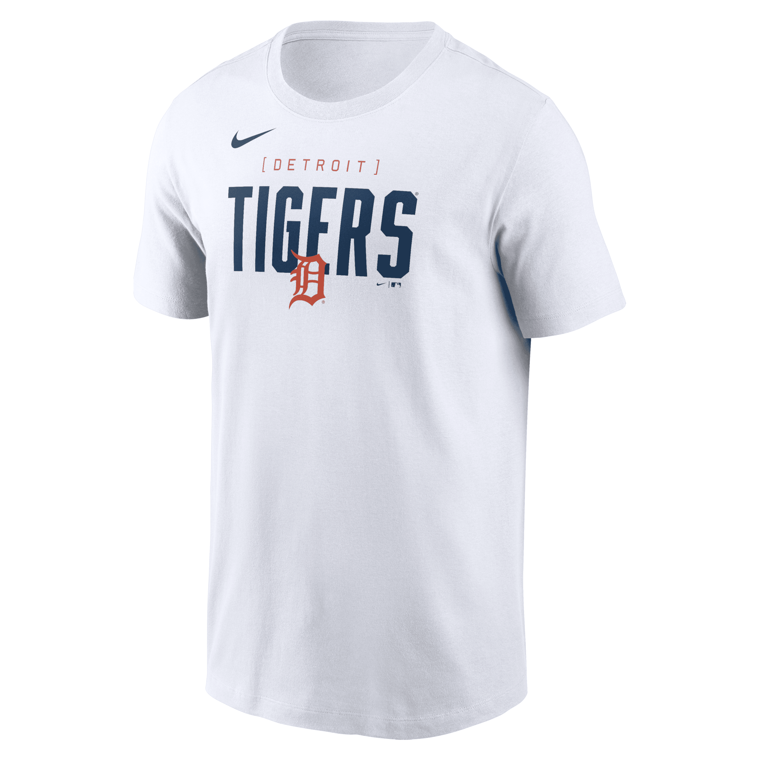 Nike Detroit Tigers Home Team Bracket  Men's Mlb T-shirt In White