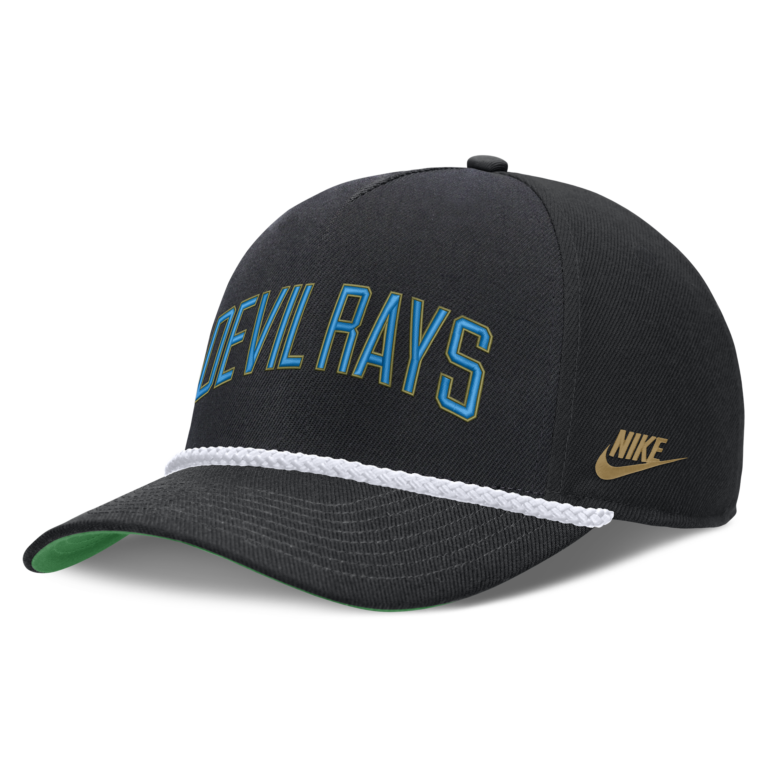 Men's Nike Black Tampa Bay Rays Cooperstown Collection Rise Adjustable Hat - Black, Green