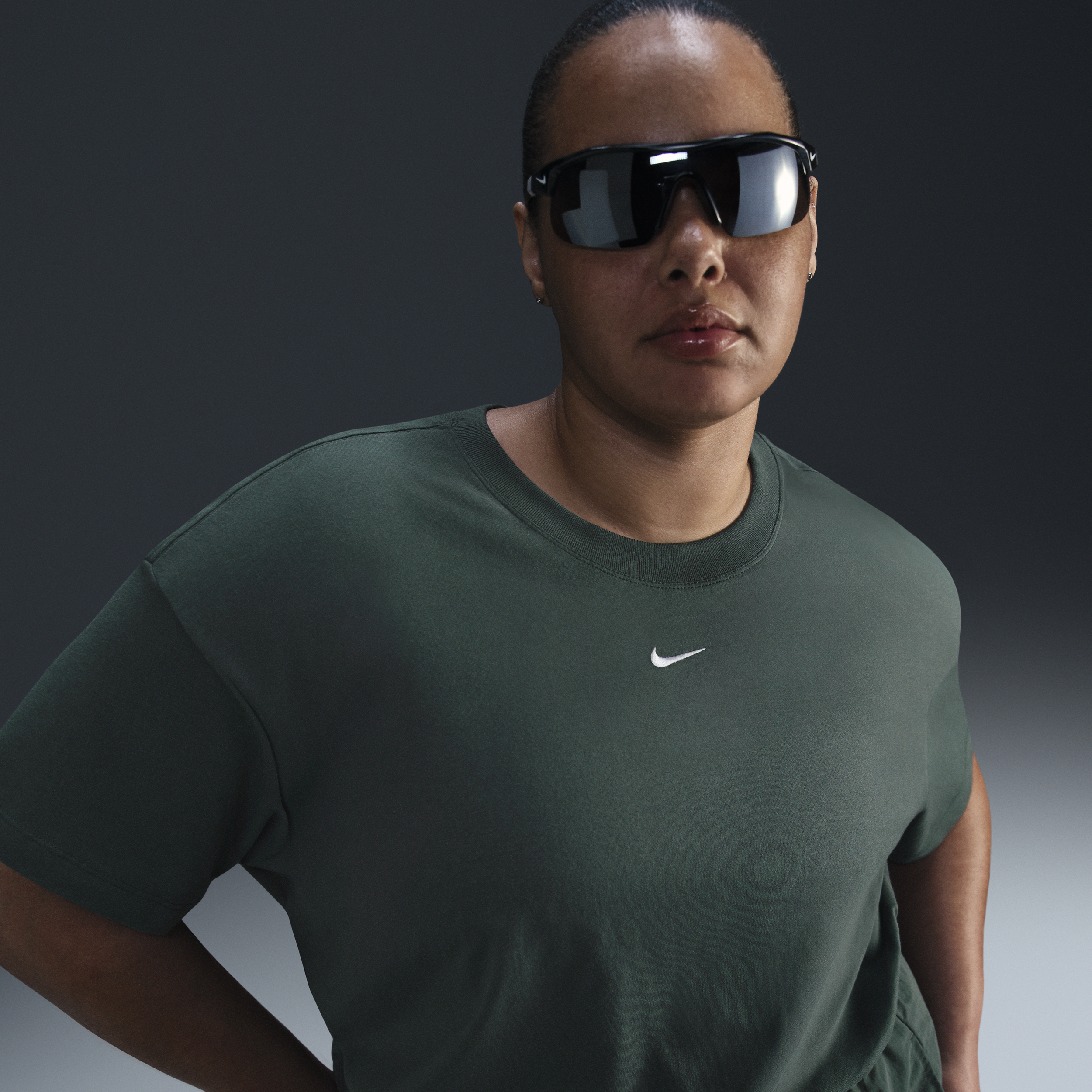 Nike Women's  Sportswear Essential T-shirt (plus Size) In Green