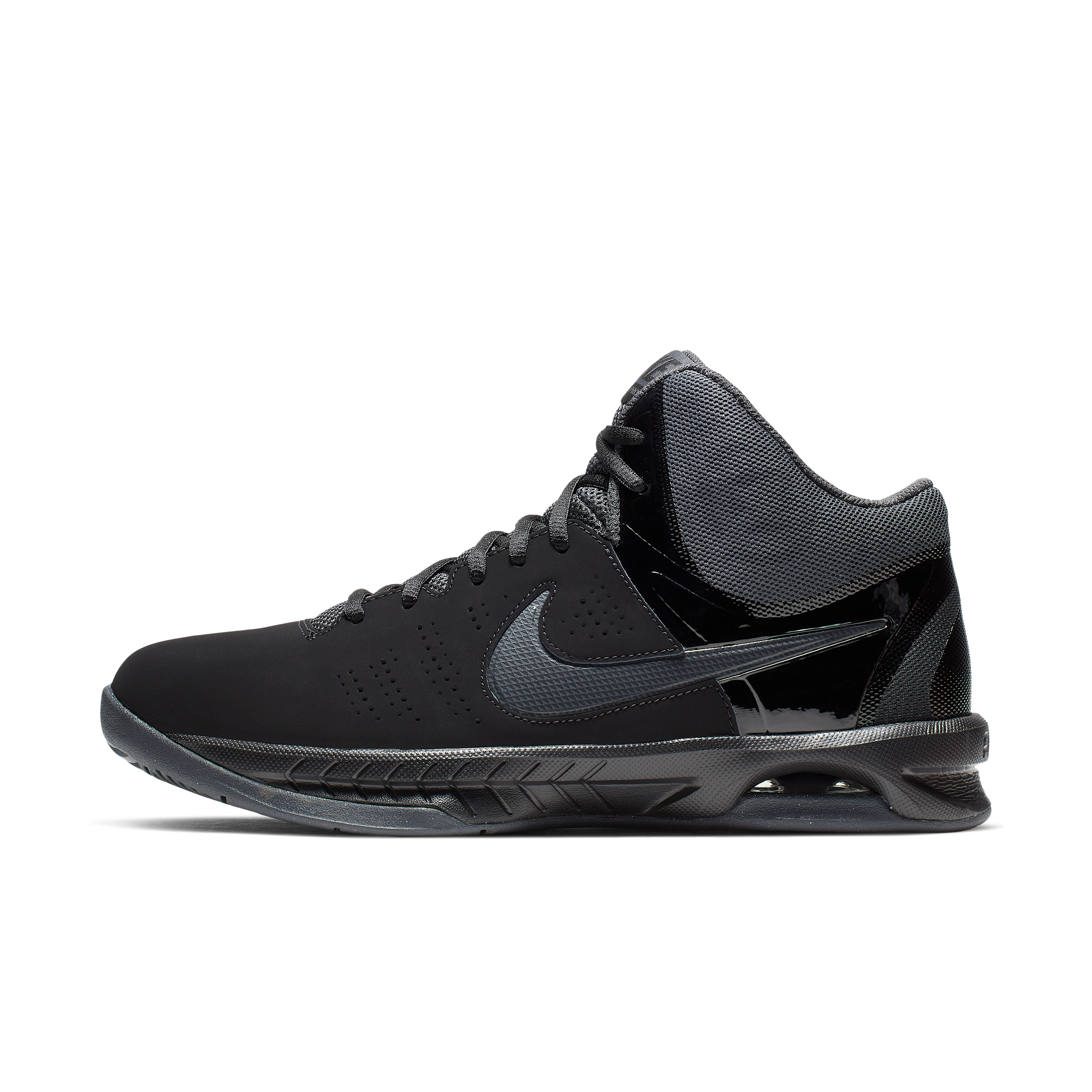 Nike Men's Air Visi Pro VI Nubuck Basketball Shoes in Black | 749168-003