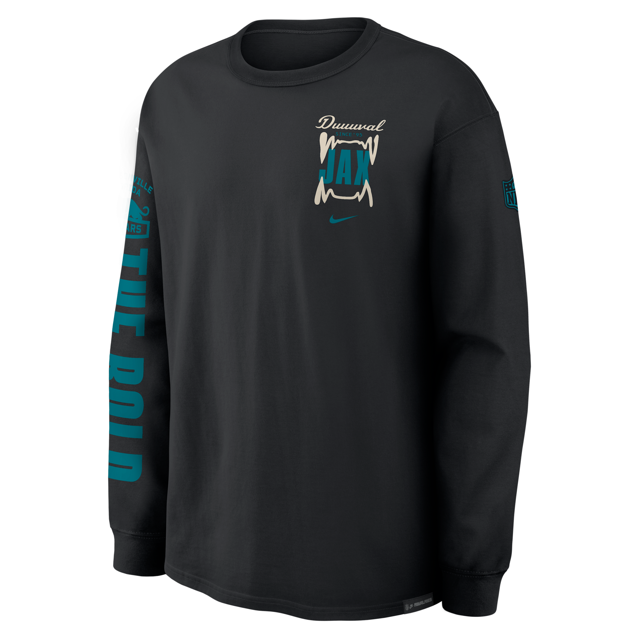 Jacksonville Jaguars Rivalries Collection Max90 Nike Men's NFL Long-Sleeve T-Shirt in Black | 04T900A9N-14M