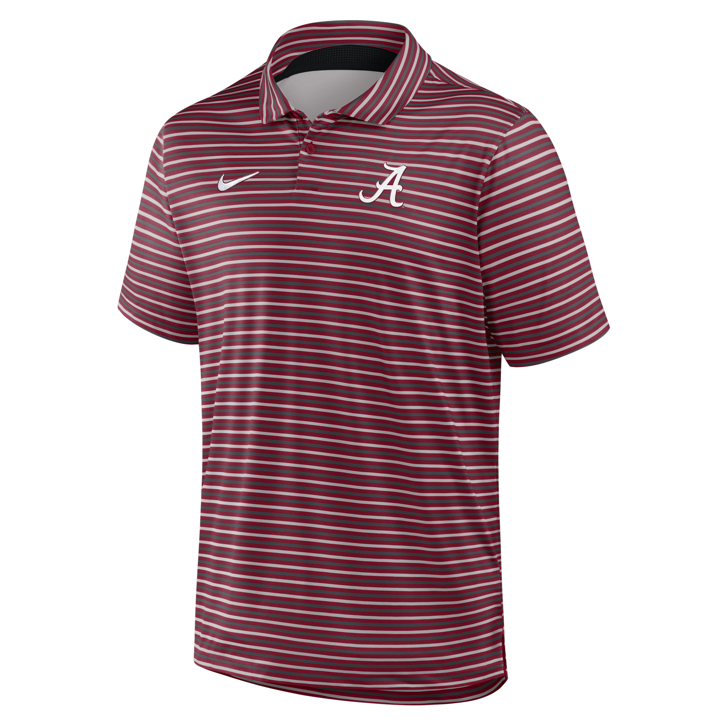 Nike Men's Crimson Alabama Crimson Tide 2025 Coaches Premium Tour Stripe Dri-fit Polo Shirt - Crimson