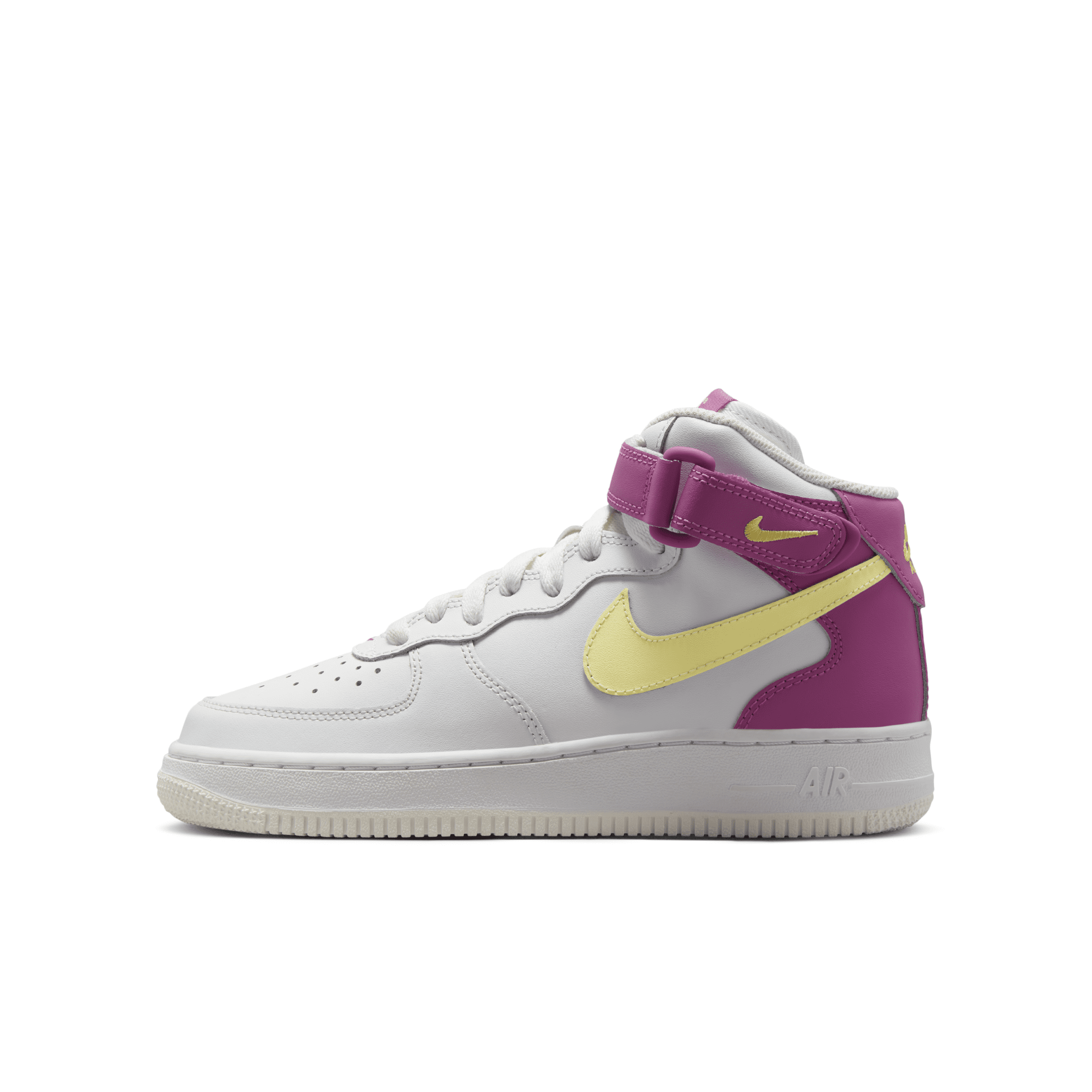 Mainstream Panorama Plantage Nike Air Force 1 Mid Le Big Kids' Shoes In Summit White/citron Tint/cosmic  Fuchsia/white | ModeSens