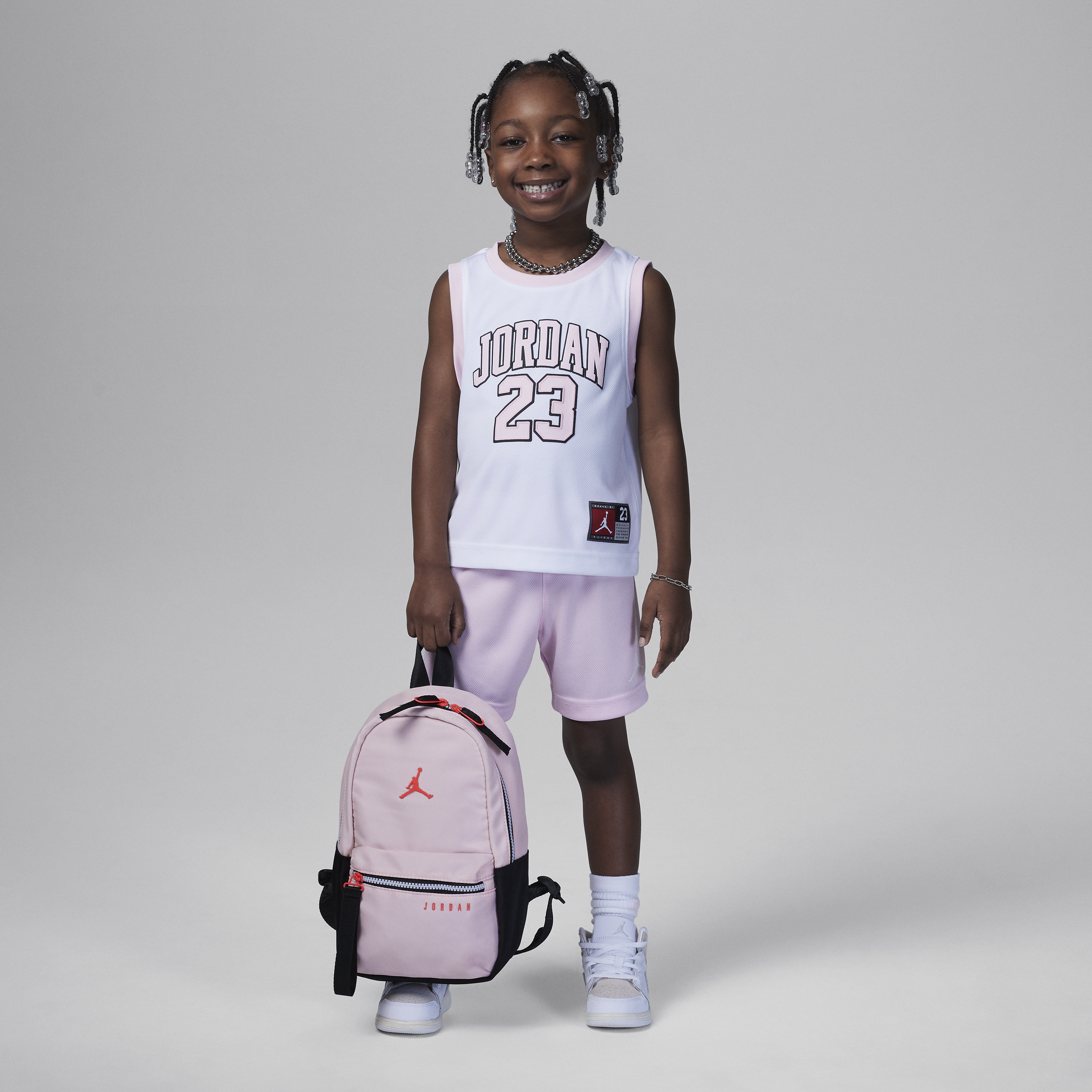 Jordan Toddler 23 Jersey 2-Piece Set in Pink 25C919-A9Y 36$