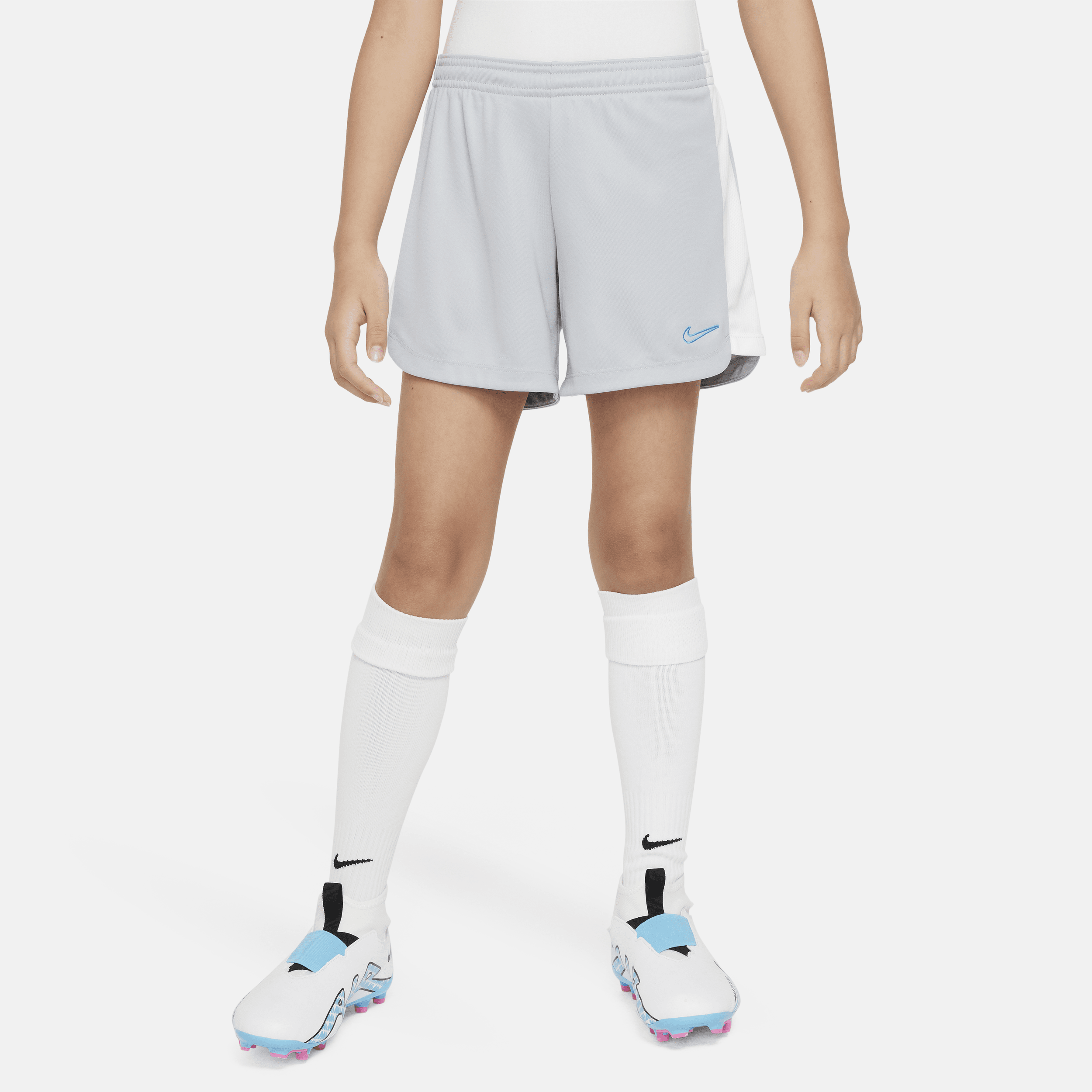 Nike Dri-fit Academy 23 Big Kids' (girls') Soccer Shorts In Grey