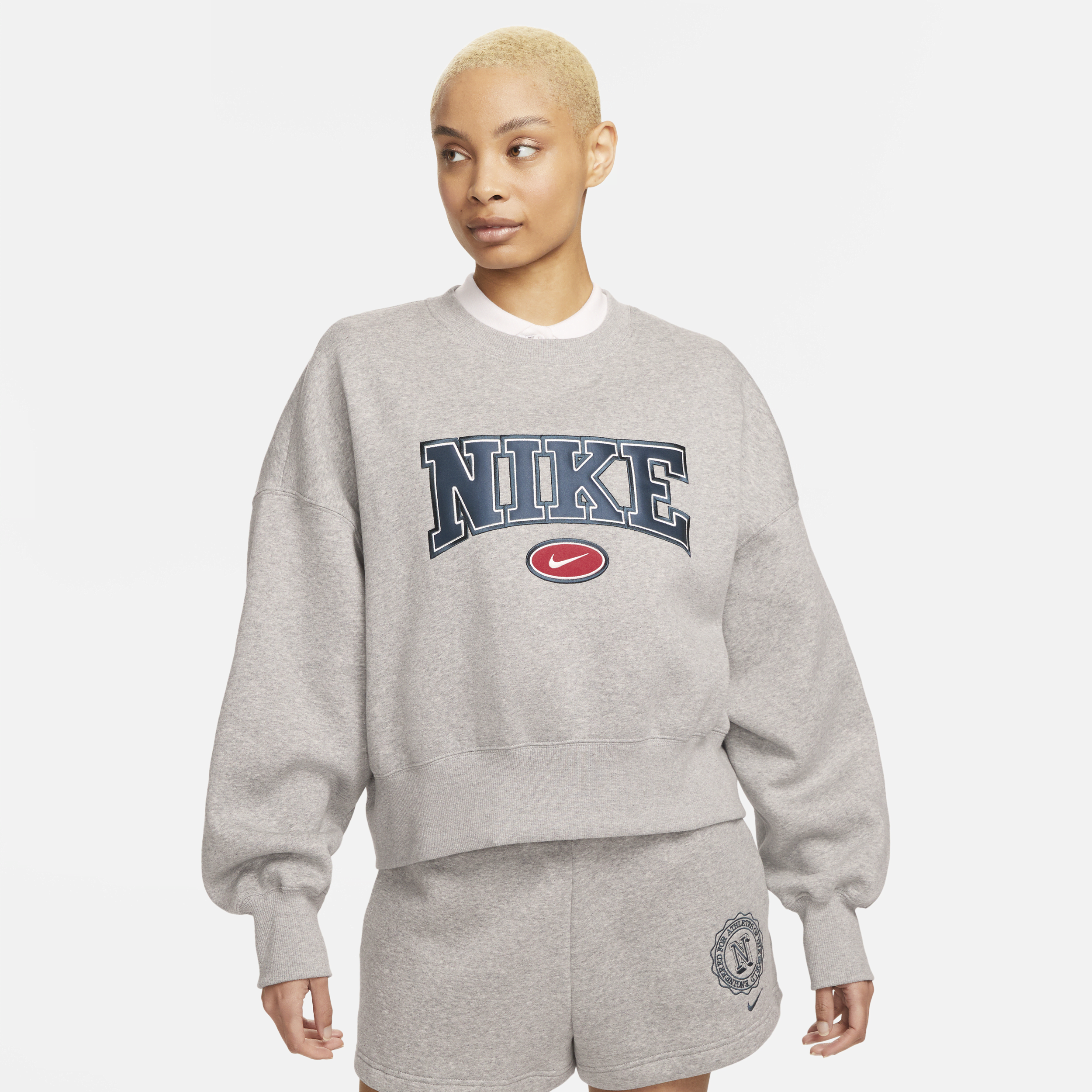 Nike Women's Sportswear Phoenix Fleece City Edition Over-oversized Crewneck  Sweatshirt In Blue