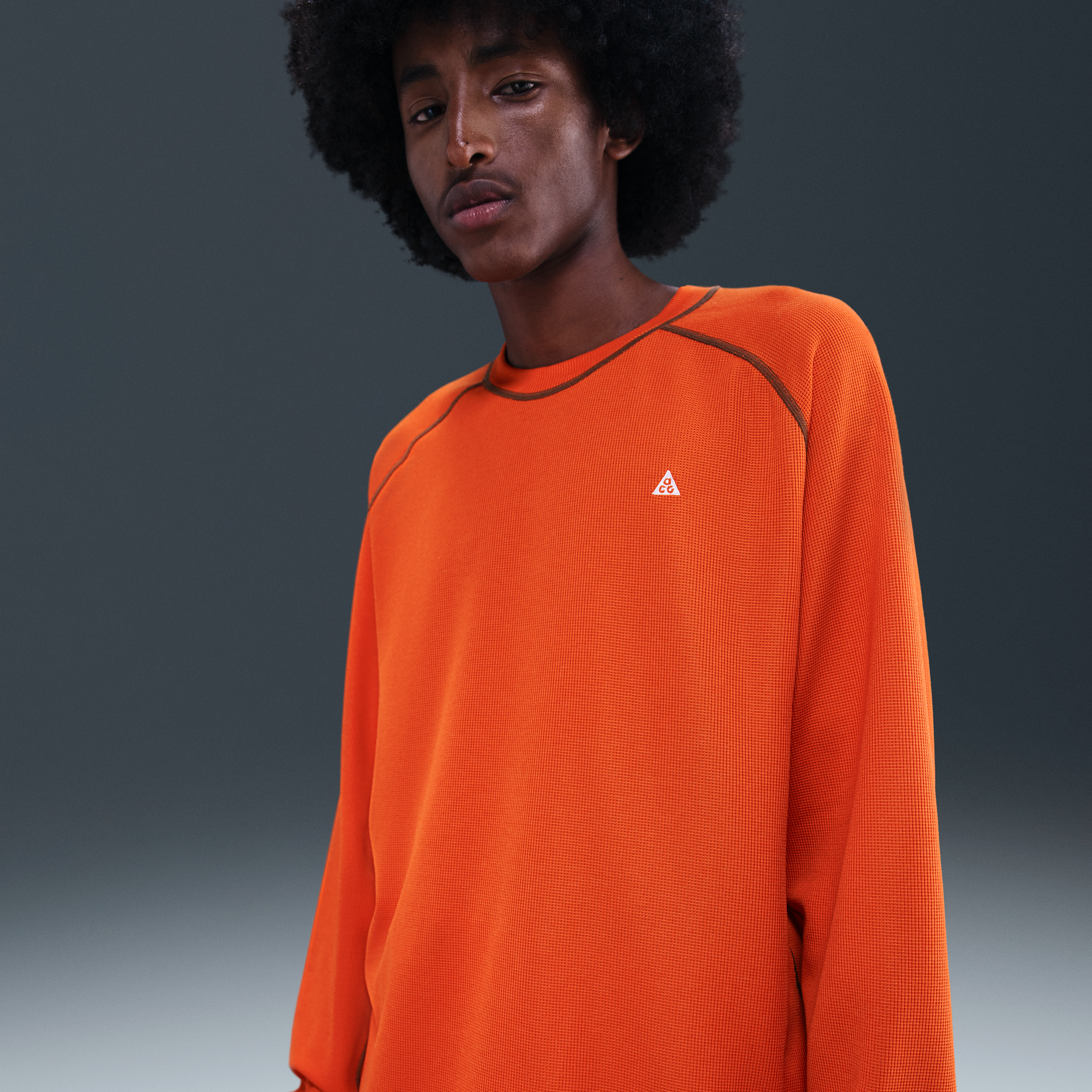 Nike Men's  Acg "chinati" Dri-fit Adv Long-sleeve Top In Orange