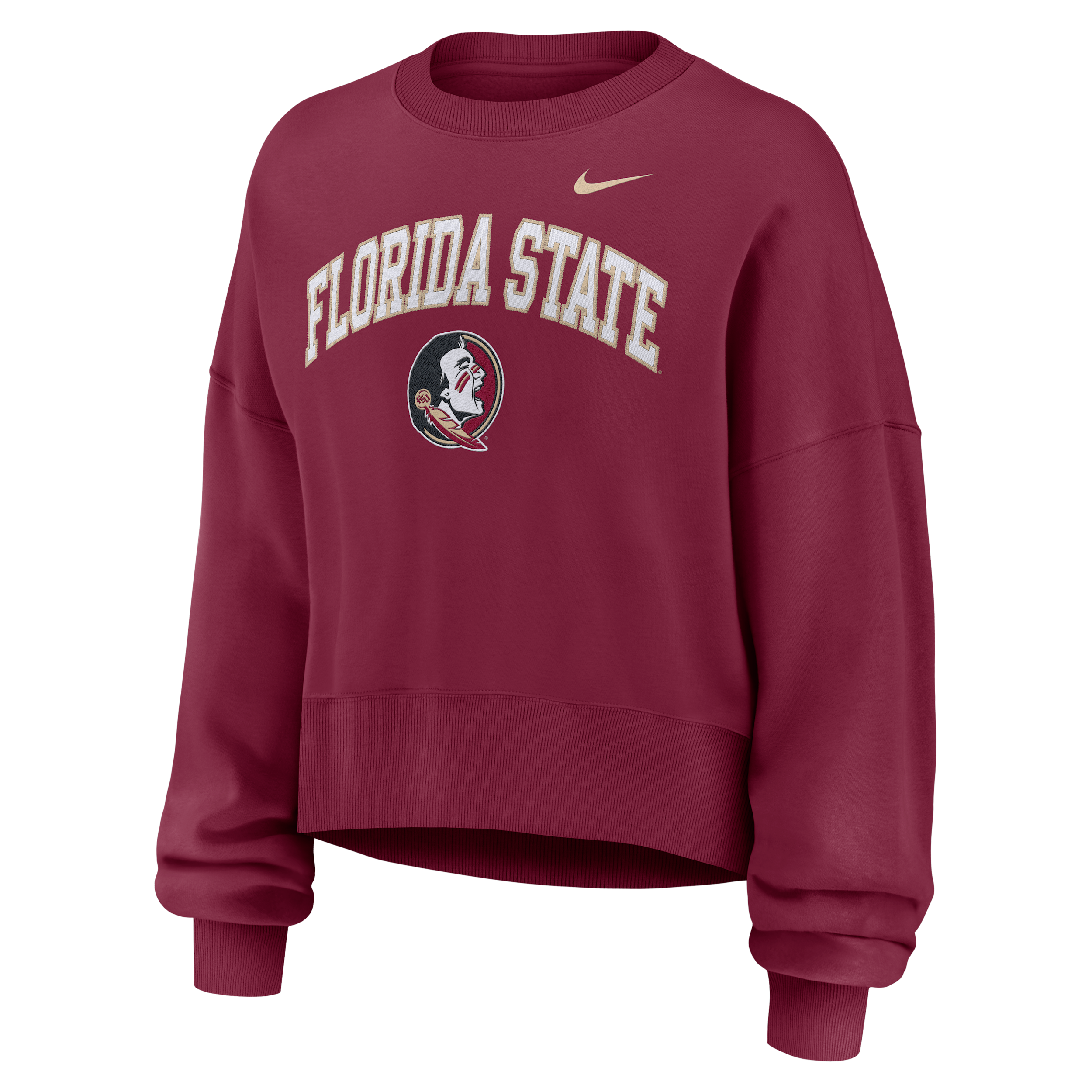Nike Florida State Phoenix Arch Women's College Pullover Crew In Red