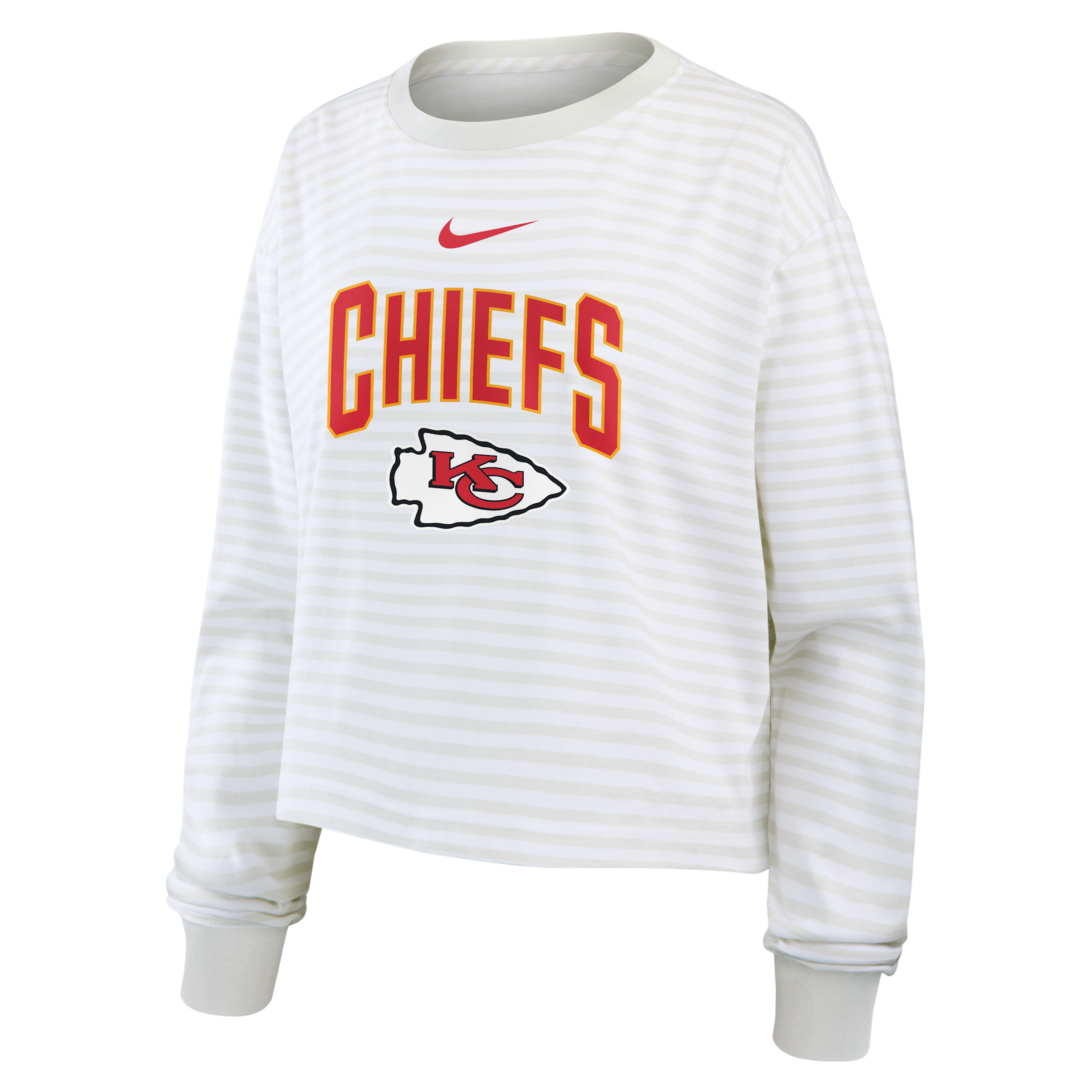 Kansas City Chiefs Primetime Nike Women's Cropped Long-Sleeve T-Shirt in White | 05KV0CEB7G-PFN