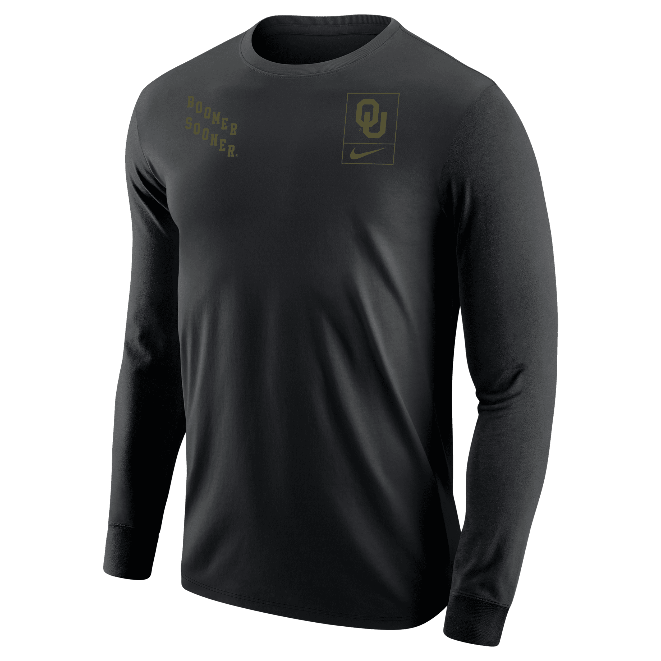 Nike Oklahoma Olive Pack  Men's College Long-sleeve T-shirt In Black
