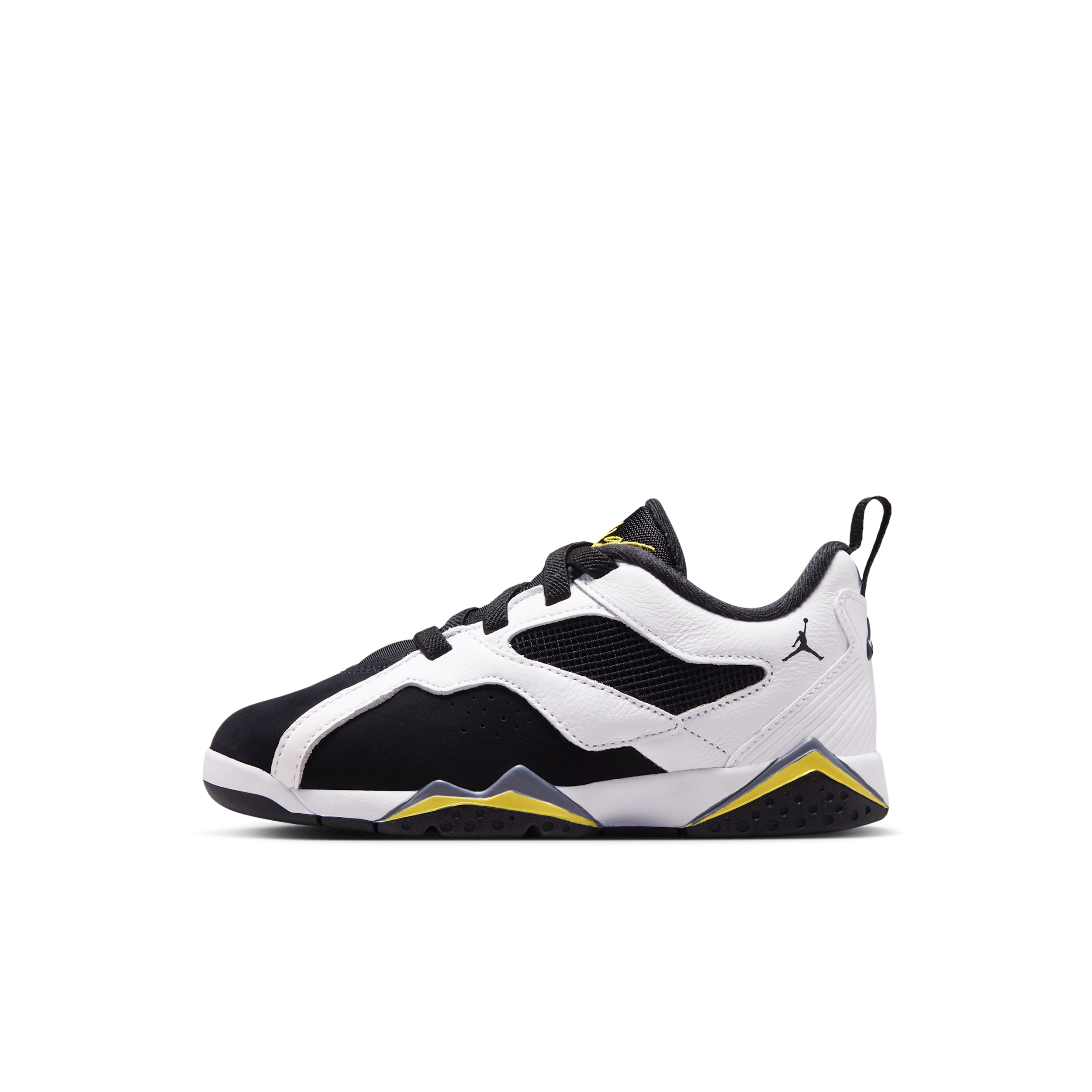 Jordan Little Kids Air MVP 92 Basketball Shoes in White/Black/Dark Blue Grey Size: 11.5