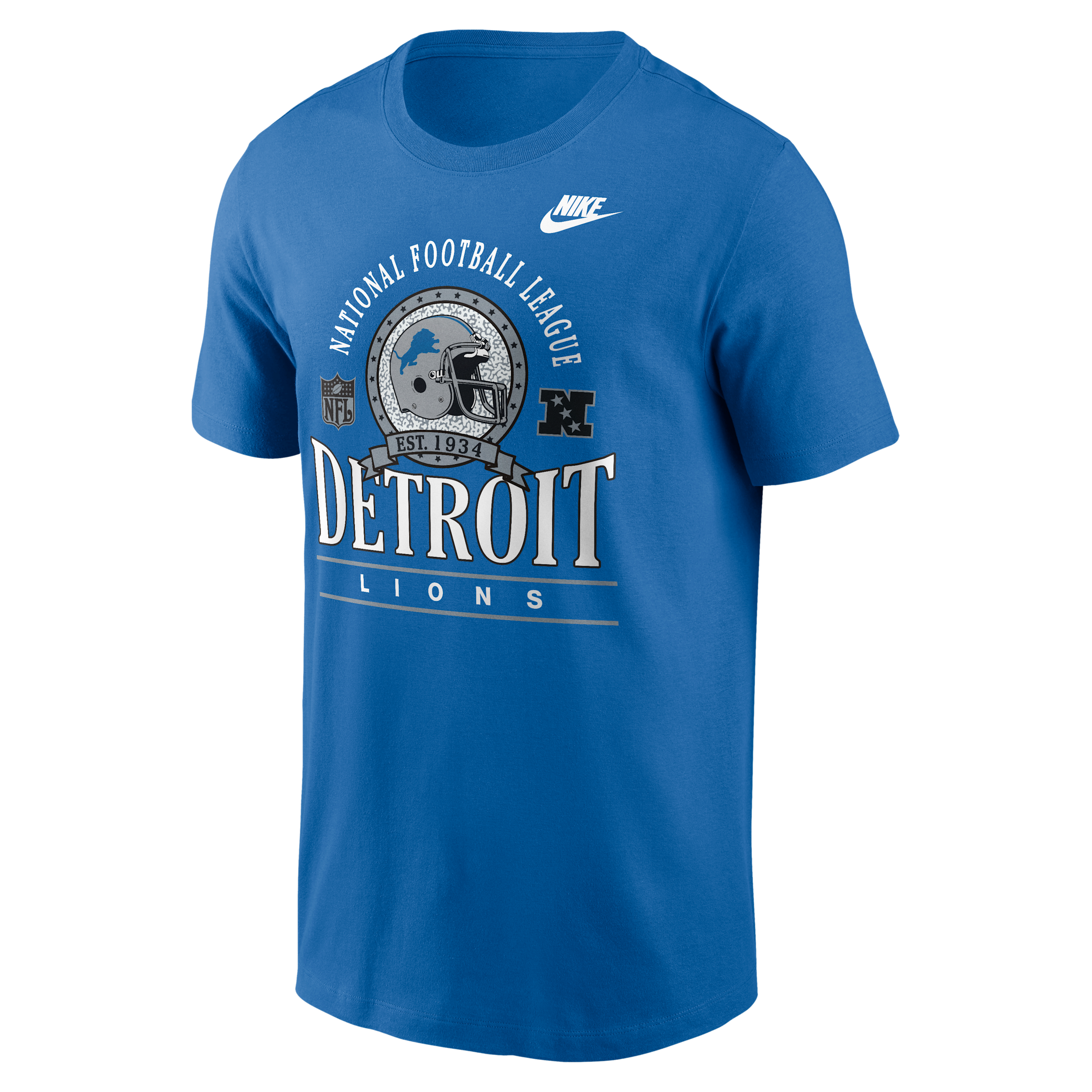 Detroit Lions Rewind Essential Nike Men's NFL T-Shirt in Blue | N1994KR9SV-R8L