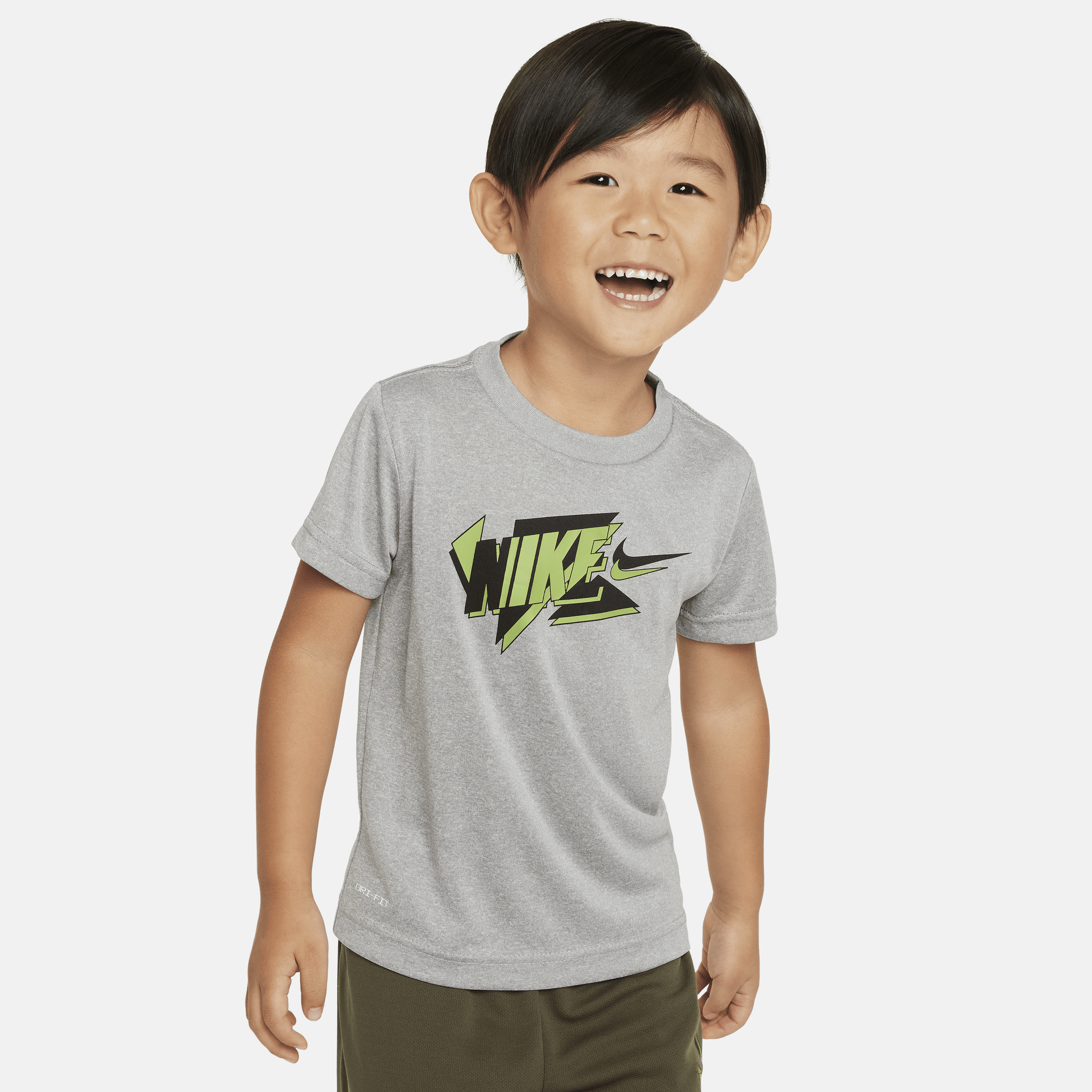 Nike Babies' Dri-fit Toddler Graphic T-shirt In Grey