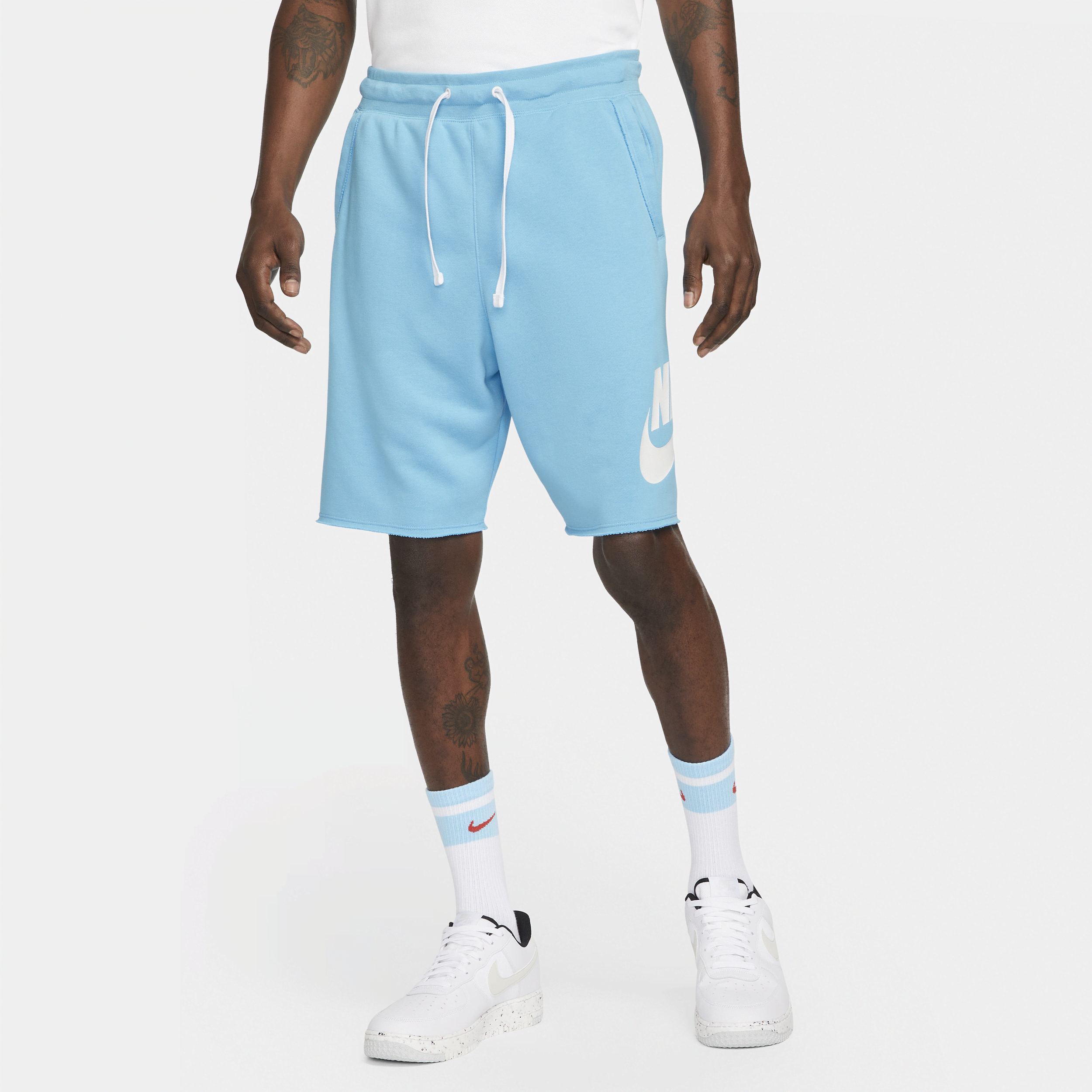 Nike Men's Club Alumni French Terry Shorts In Blue
