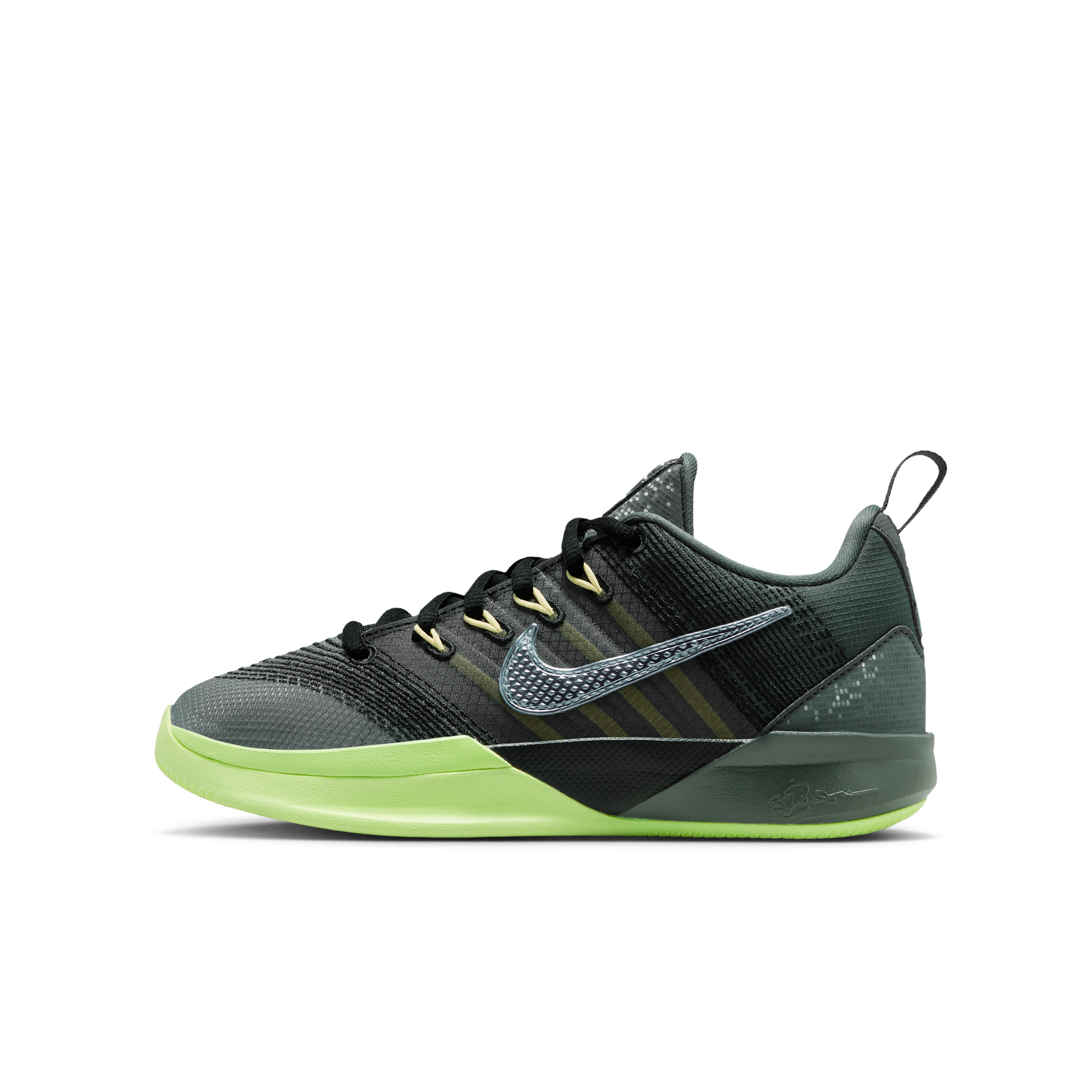 Nike Kids' Grade School Sabrina 3 'Shooter' Basketball Shoes, Size 6.5, Iron Grey/Aluminum-Barely Volt-Mint Foam
