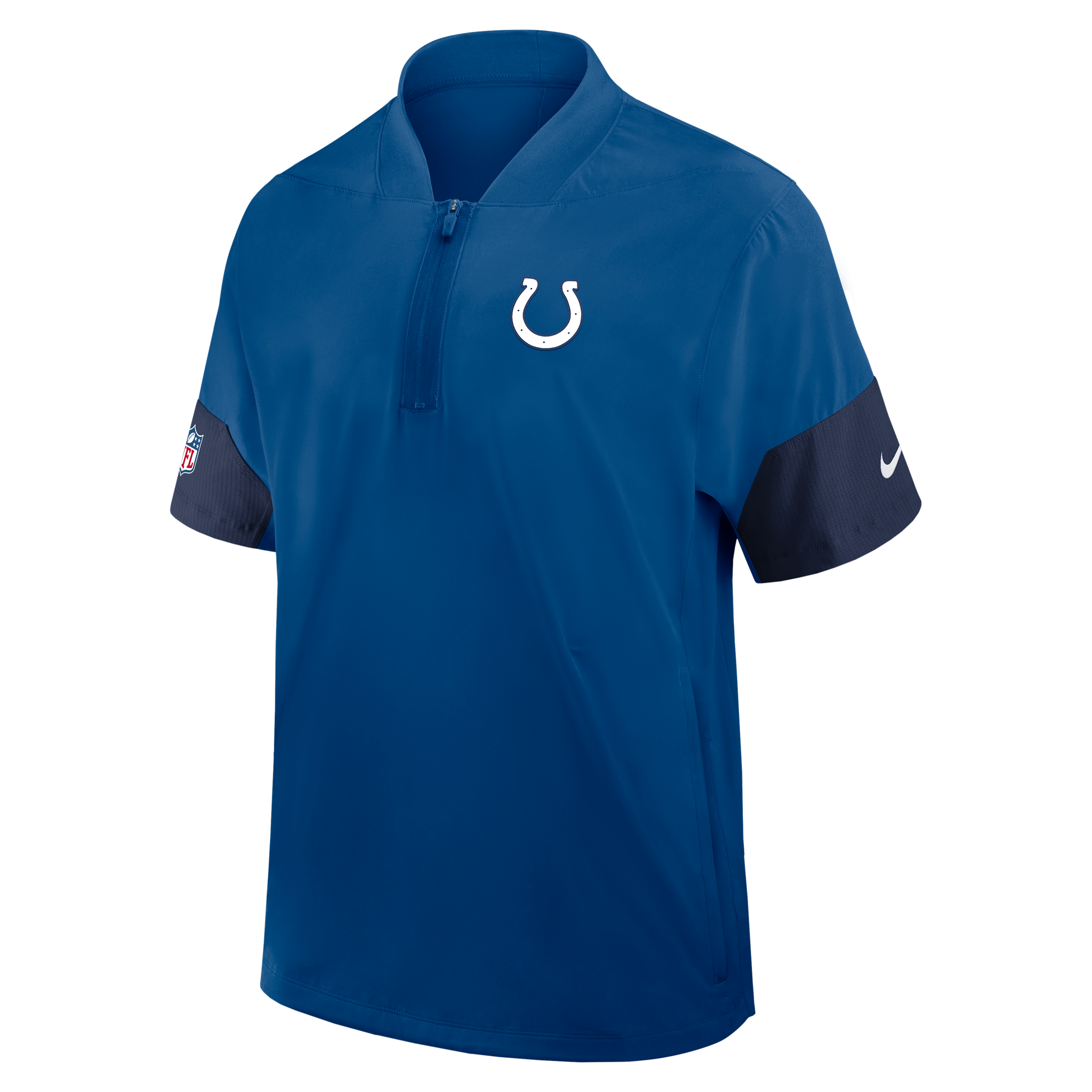 Nike Men's Royal Indianapolis Colts Sideline Short Sleeve Quarter-Zip Performance Coach Jacket - Royal