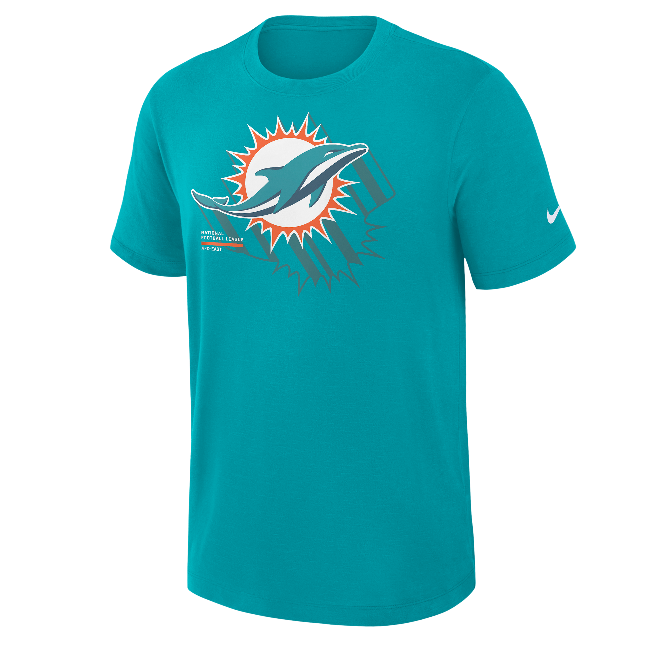 Nike Aqua Miami Dolphins Left End Run Slub Performance T-shirt In Green