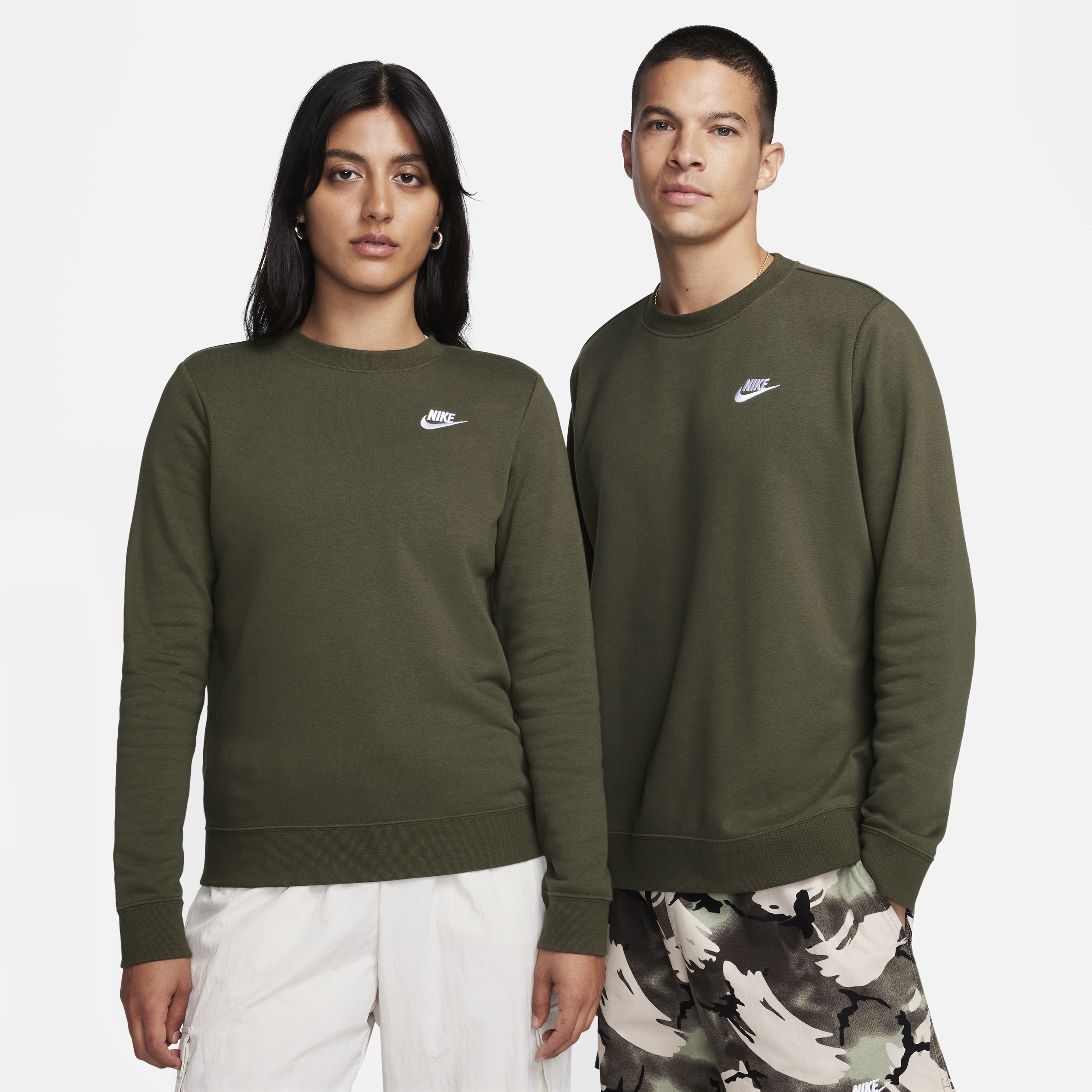 Nike Women's  Sportswear Club Fleece Crew-neck Sweatshirt In Green