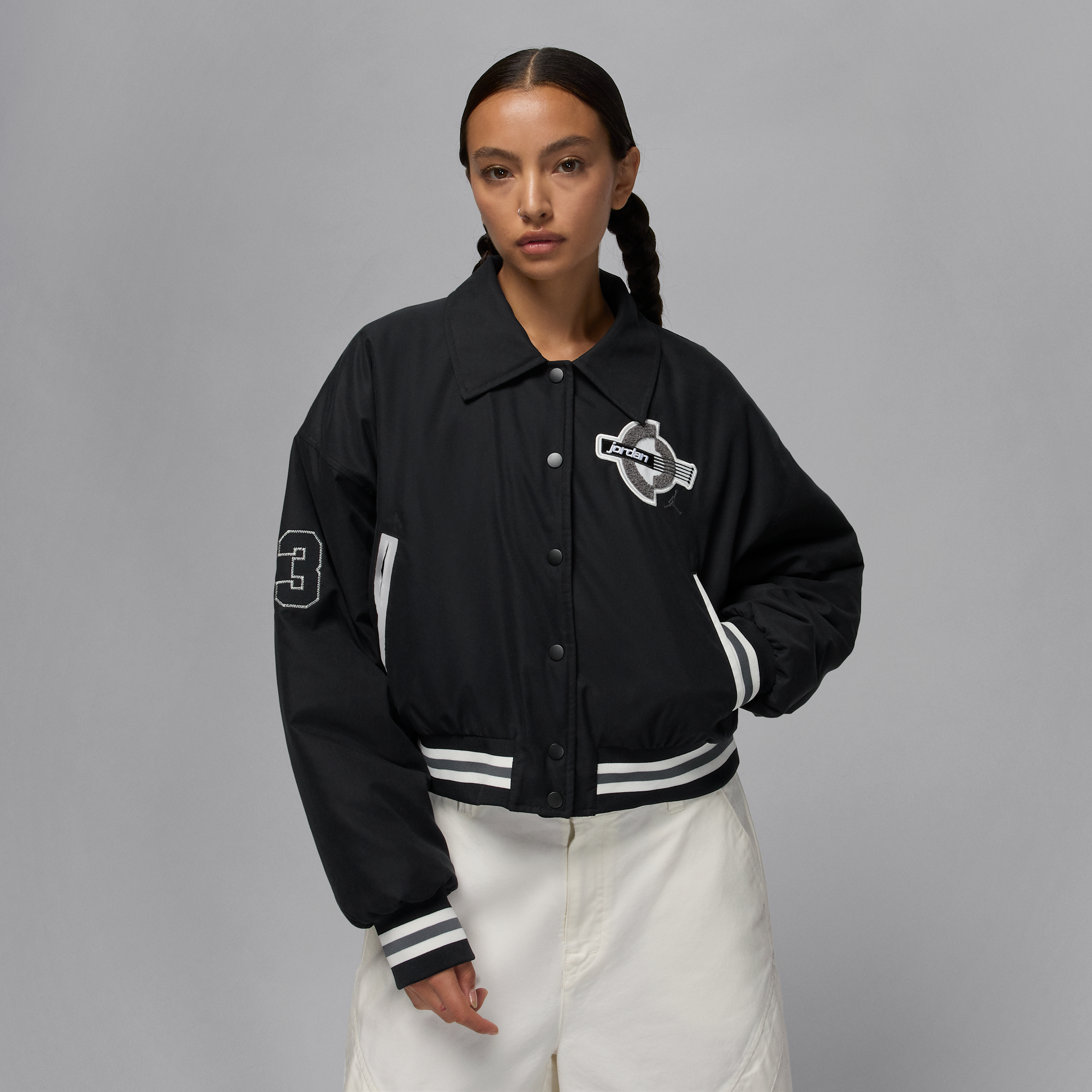 Jordan Women's  Brooklyn Therma-fit Varsity Jacket In Blue