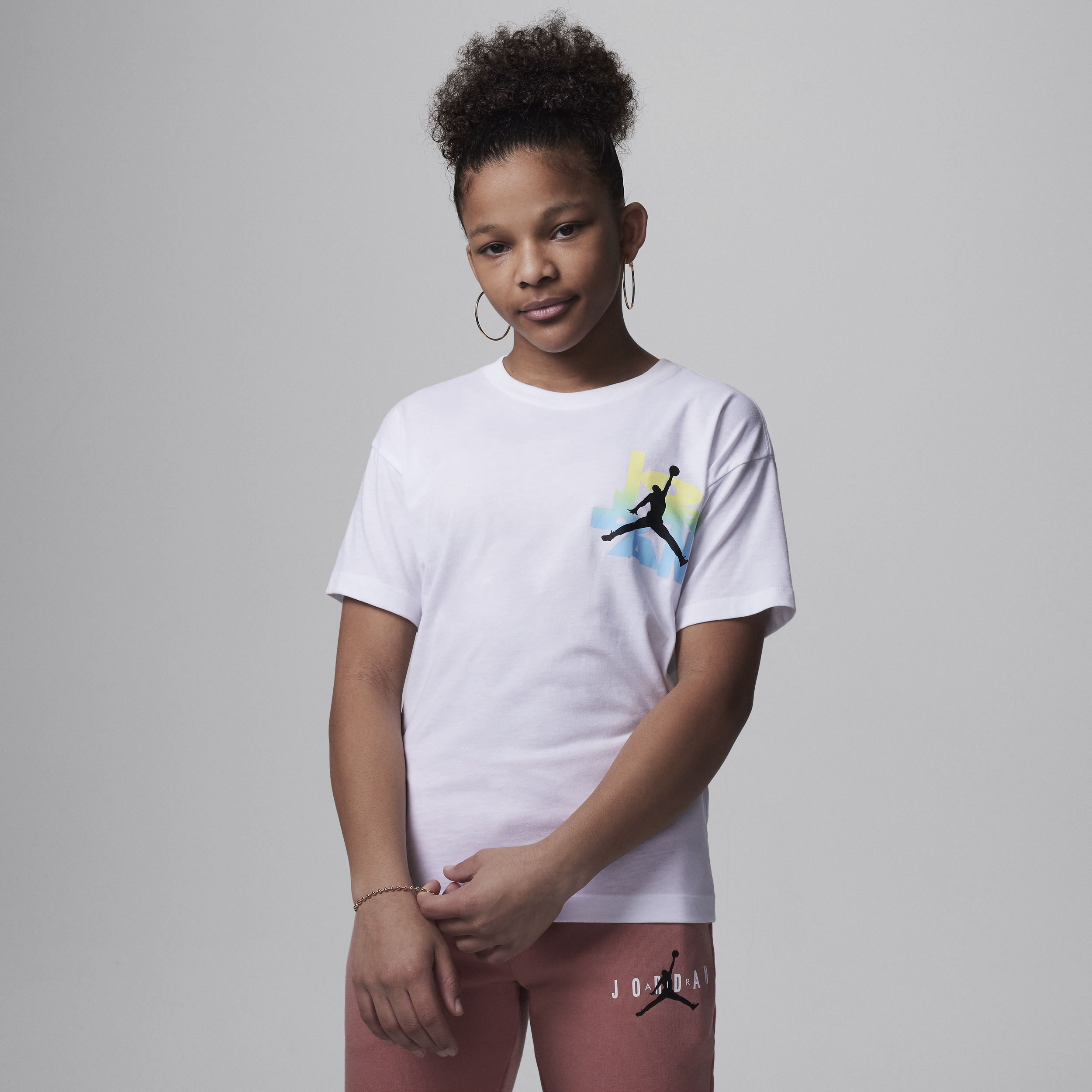 Shop Jordan Big Kids' Dunk Graphic T-shirt In White