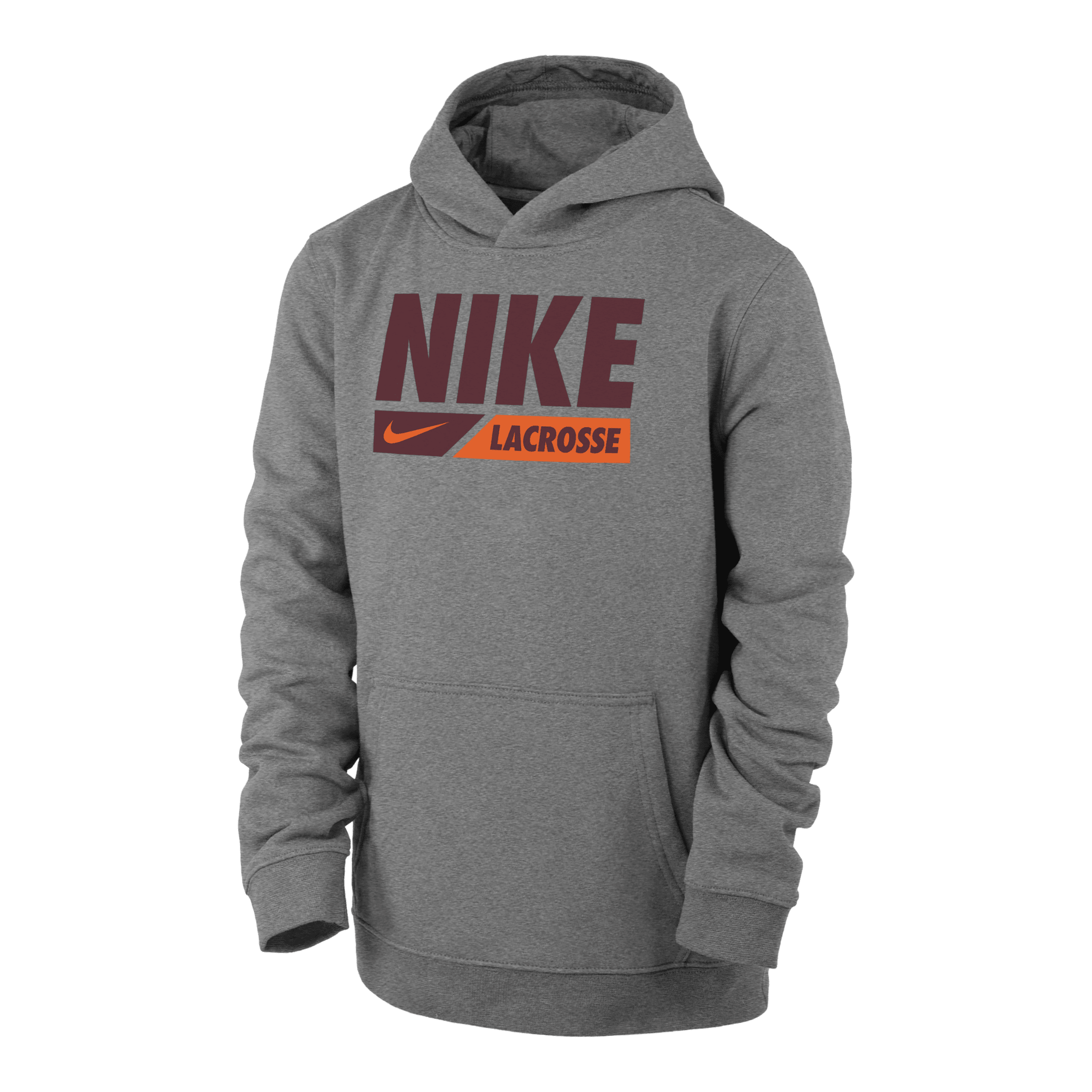Shop Nike Club Fleece Big Kids' Lacrosse Pullover Hoodie In Grey