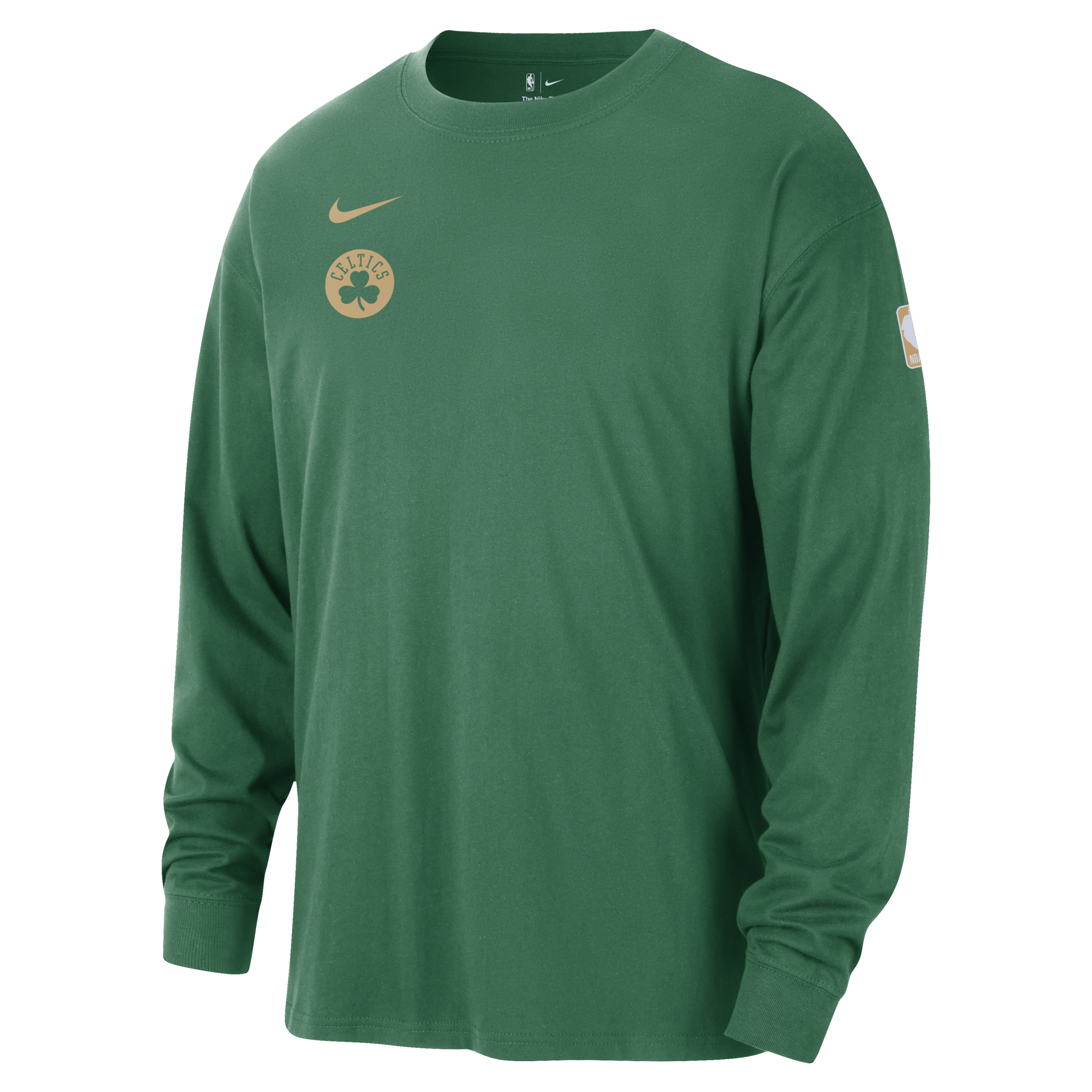 Nike Boston Celtics Courtside  Men's Nba Long-sleeve Max90 T-shirt In Green