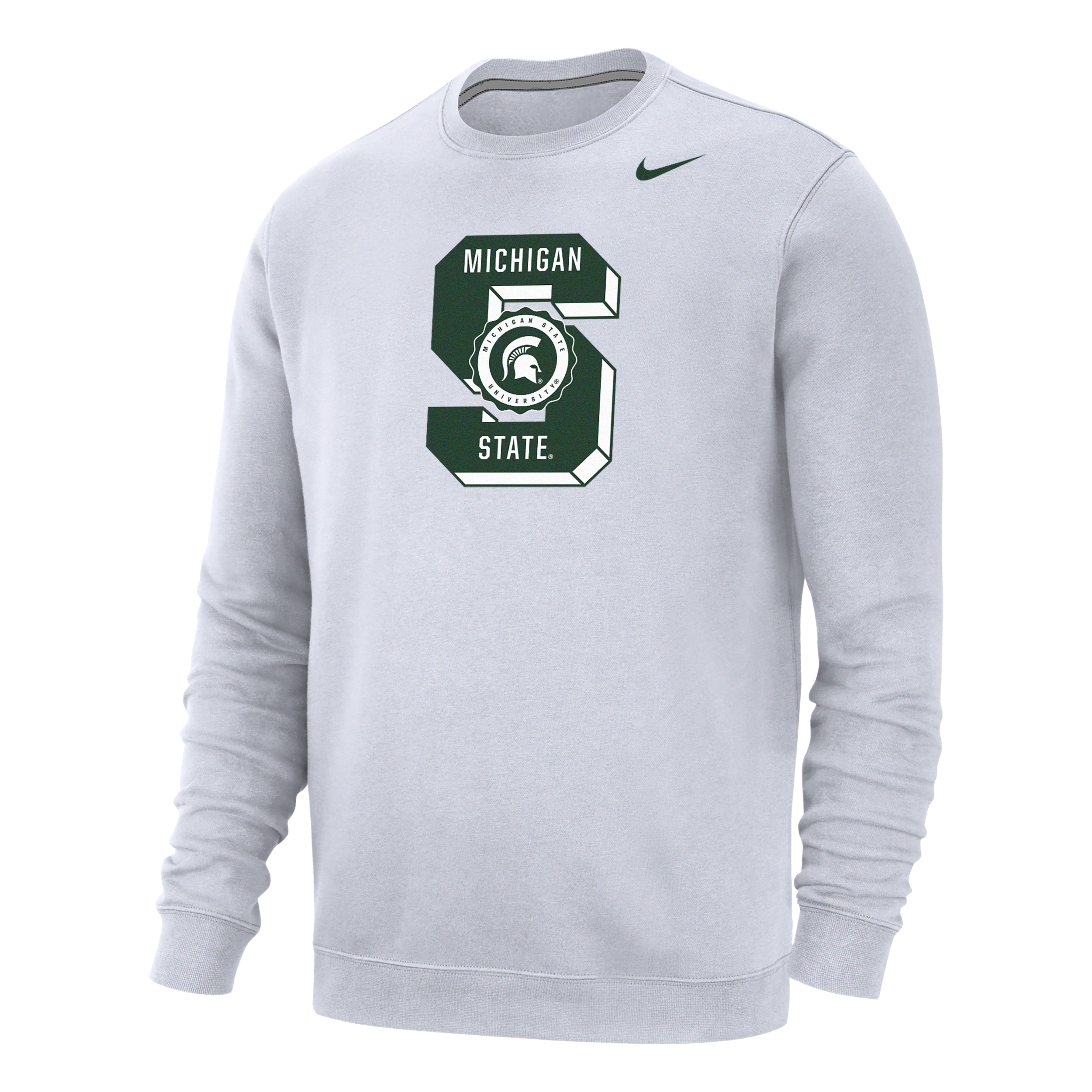 Nike Michigan State Club Fleece  Men's College Sweatshirt In White