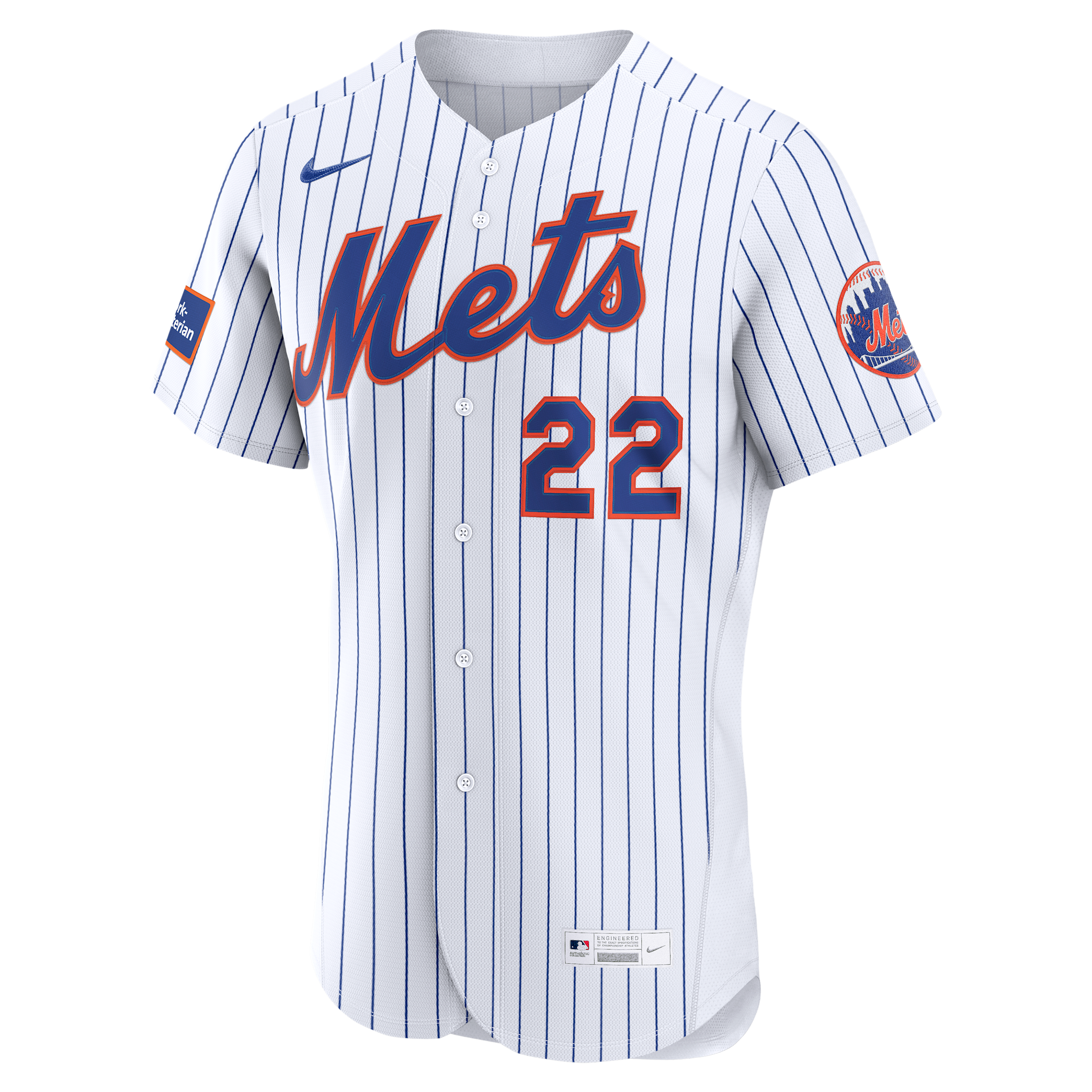 Nike Men's Juan Soto White New York Mets Home Authentic Sponsor Patch Jersey - White