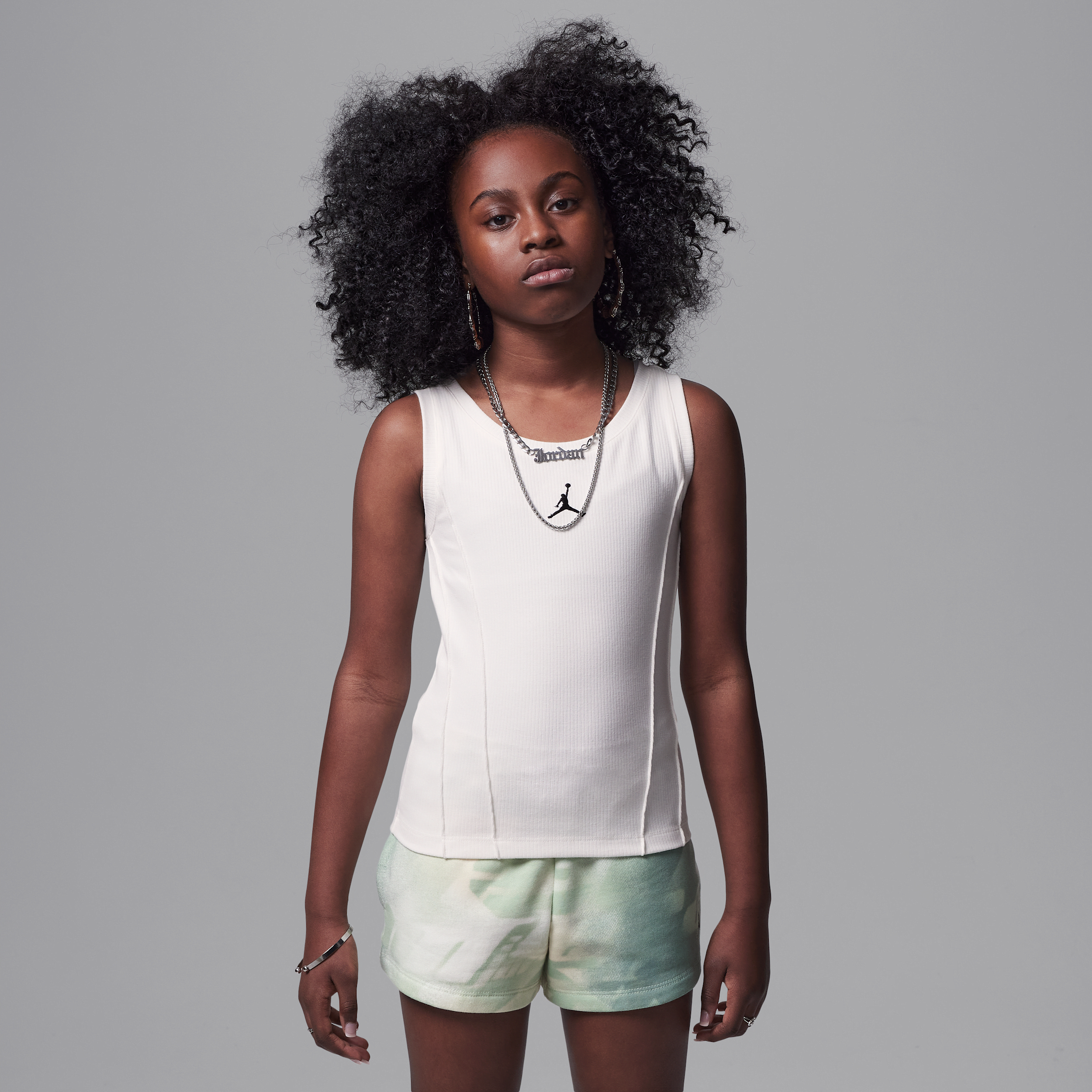 Jordan Training Camp Big Kids' Pintuck Tank Top In Brown
