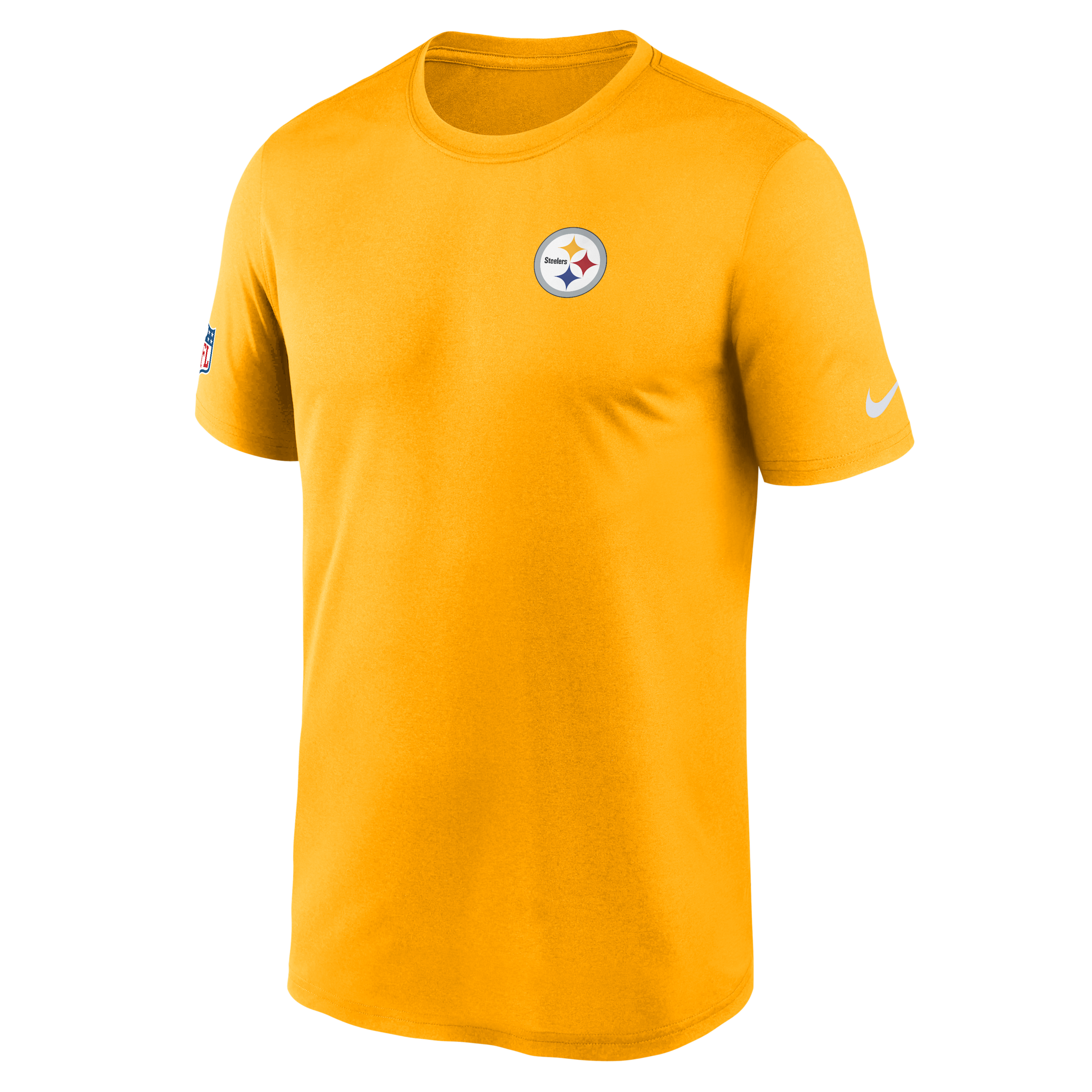 Pittsburgh Steelers Legend Logo Nike Men's Dri-FIT NFL T-Shirt in Brown | 02TI76I7L-FEJ