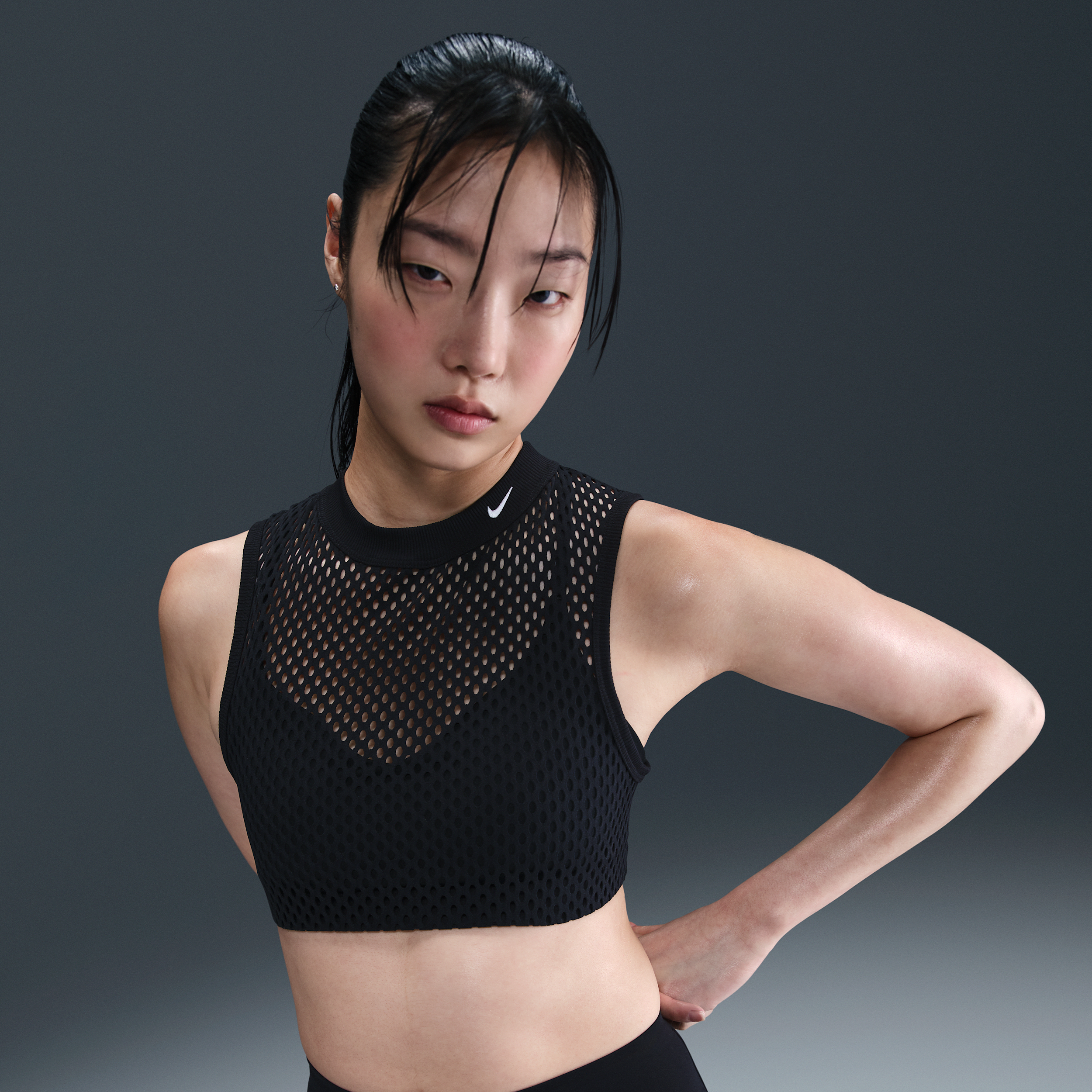 Nike Women's Indy Net Light-support Padded Sports Bra In Black