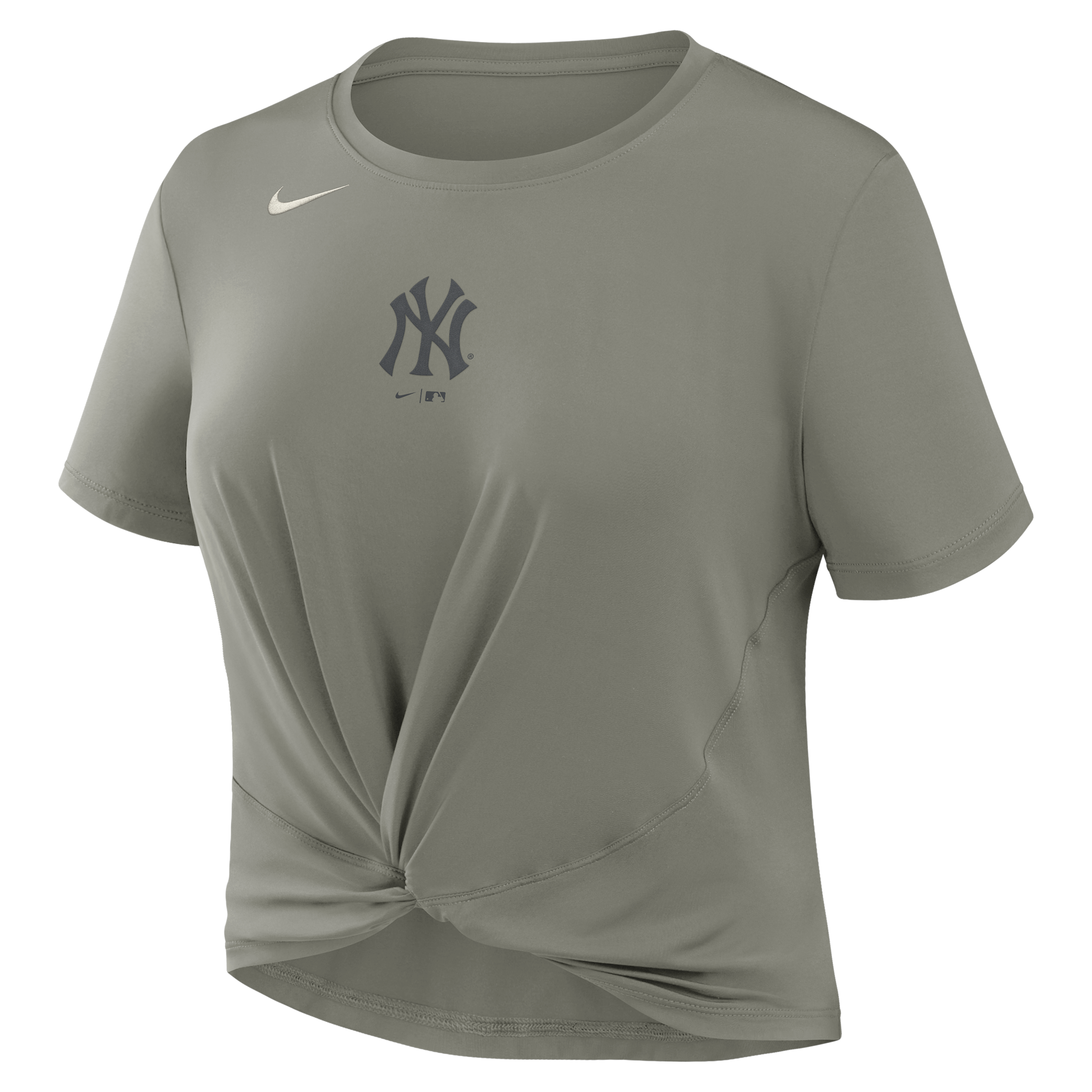 New York Yankees One Twist Nike Women's Dri-FIT MLB T-Shirt in Brown | 04PSN05KNK-5WT