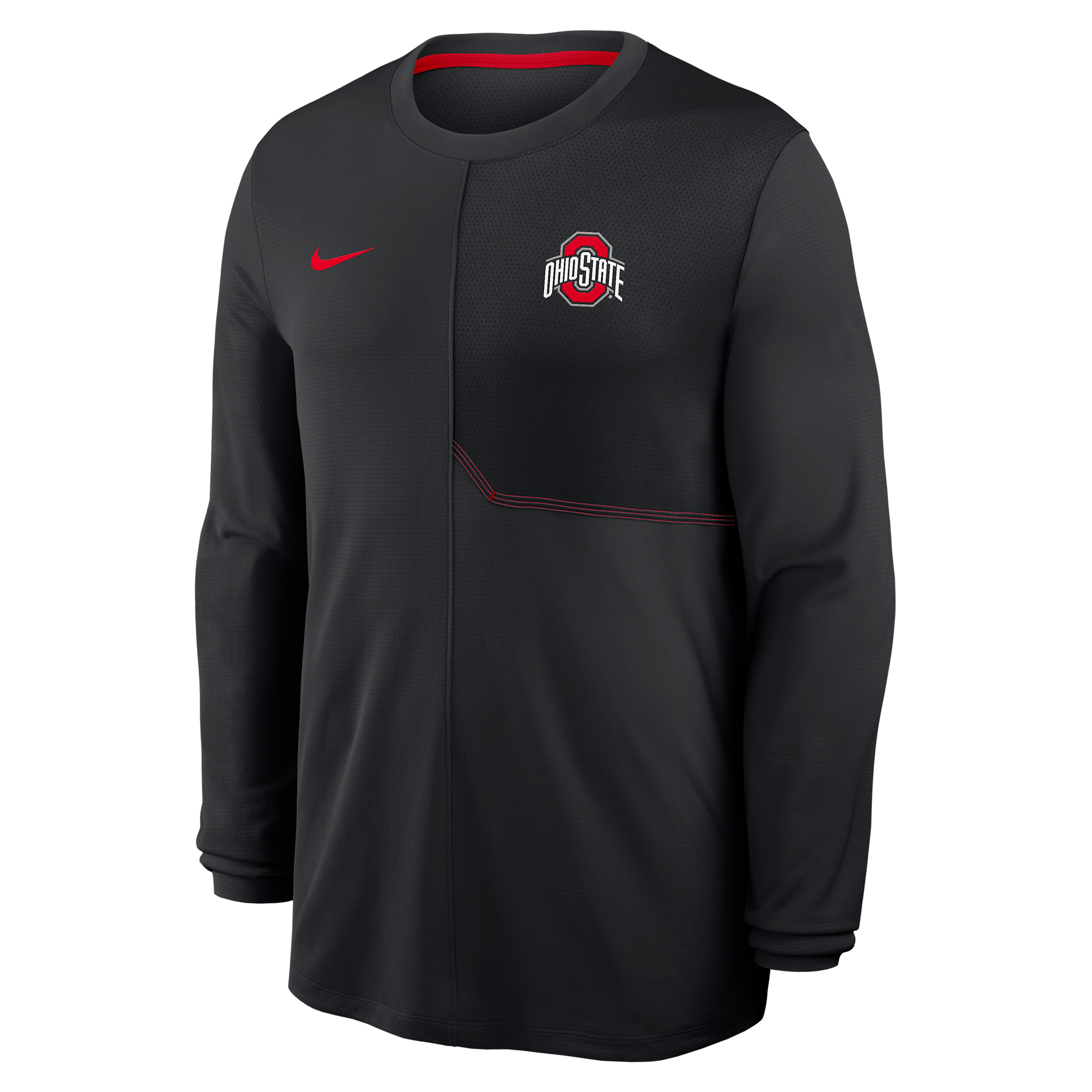 Nike Men's Black Ohio State Buckeyes 2026 Sideline Coaches Uv Dri-fit Long Sleeve Shirt - Black