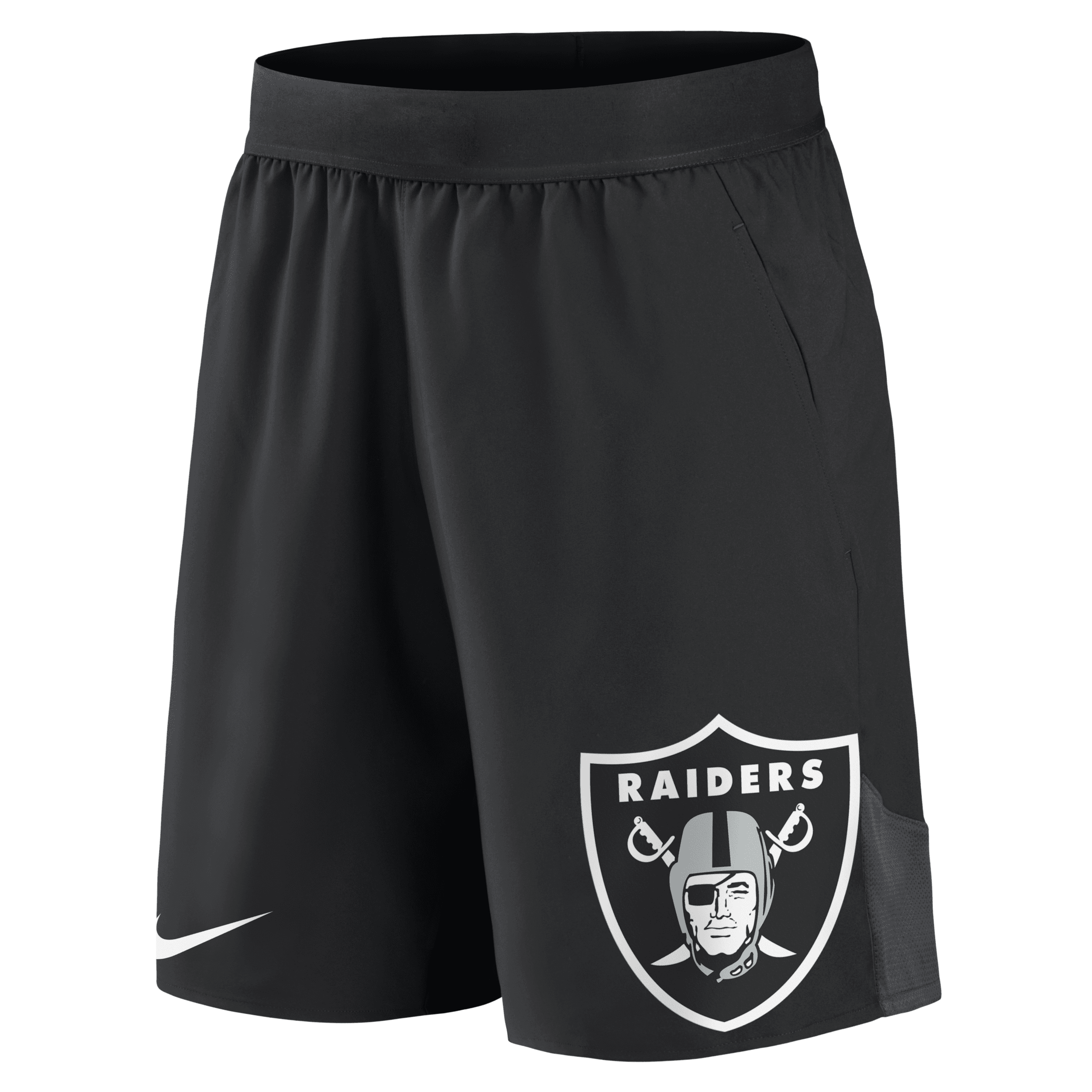 Shop Nike Men's Dri-fit Stretch (nfl Las Vegas Raiders) Shorts In Black