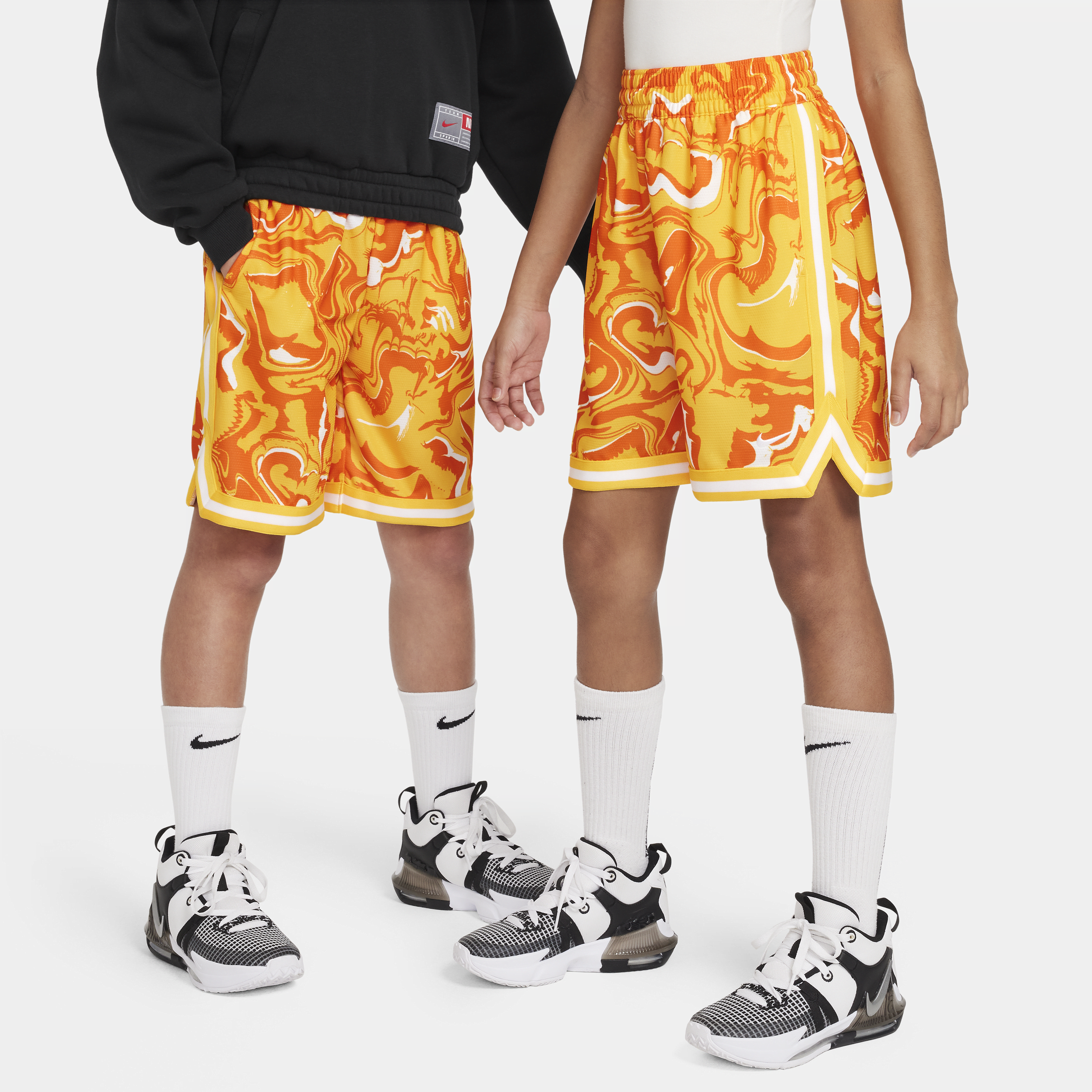Shop Nike Dri-fit Dna Big Kids' (boys') Basketball Shorts In Yellow