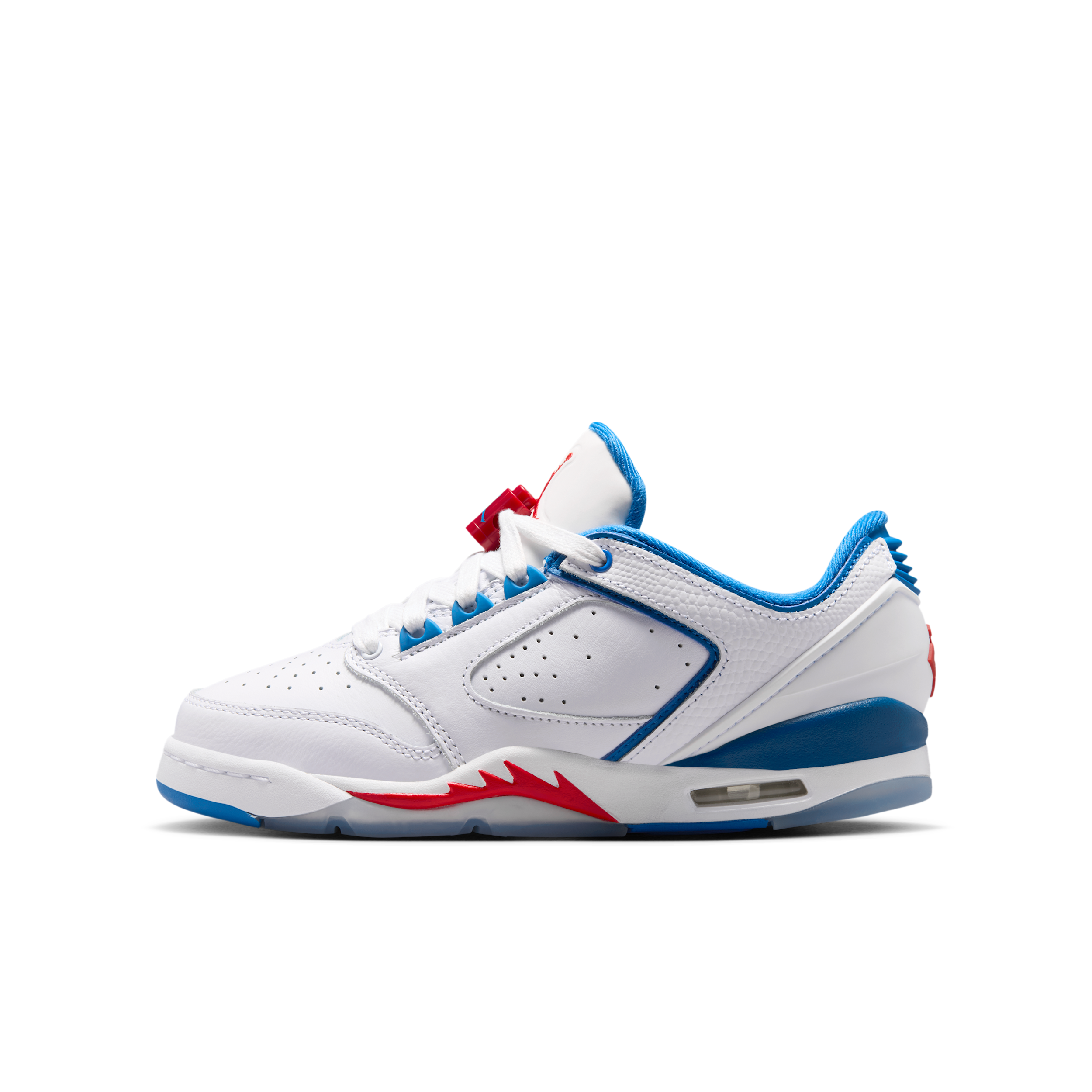 Jordan Big Kids Sixty Plus Low Casual Shoes in White/True Blue/Varsity Red Size: 4.0