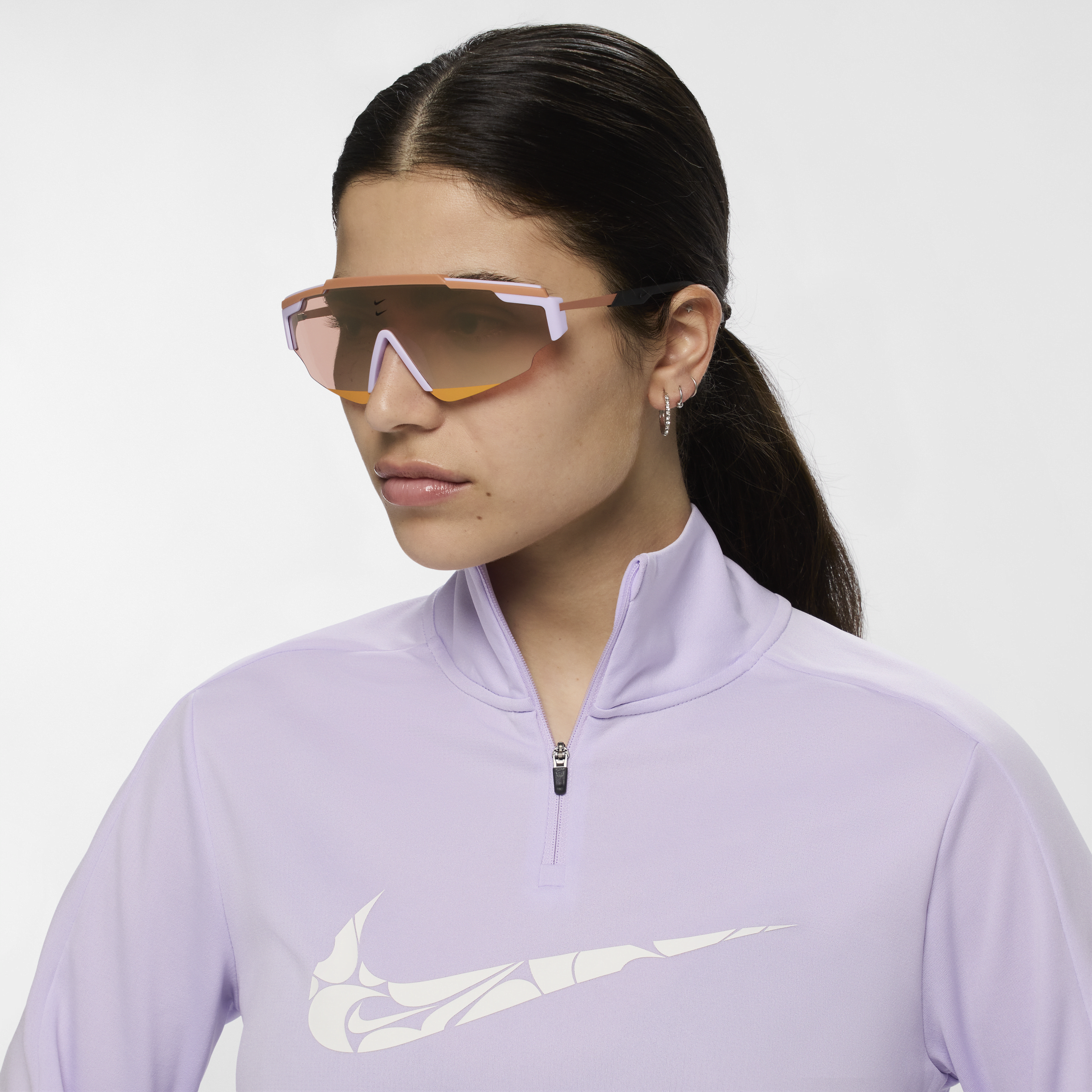 Shop Nike Unisex Marquee Edge Mirrored Sunglasses In Purple