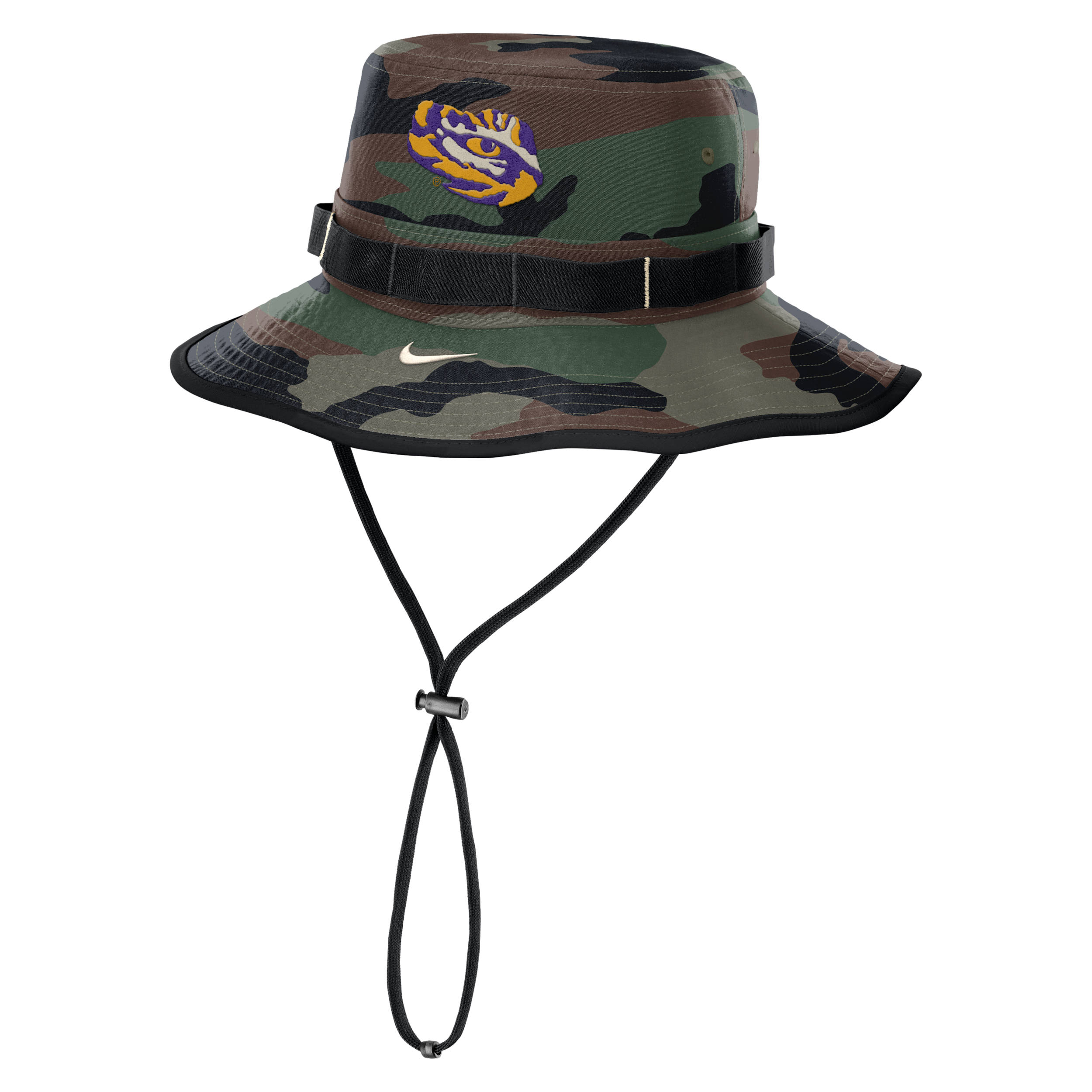 Nike Lsu 2025 Military Appreciation Boonie Men's Dri-fit College Bucket Hat In Green