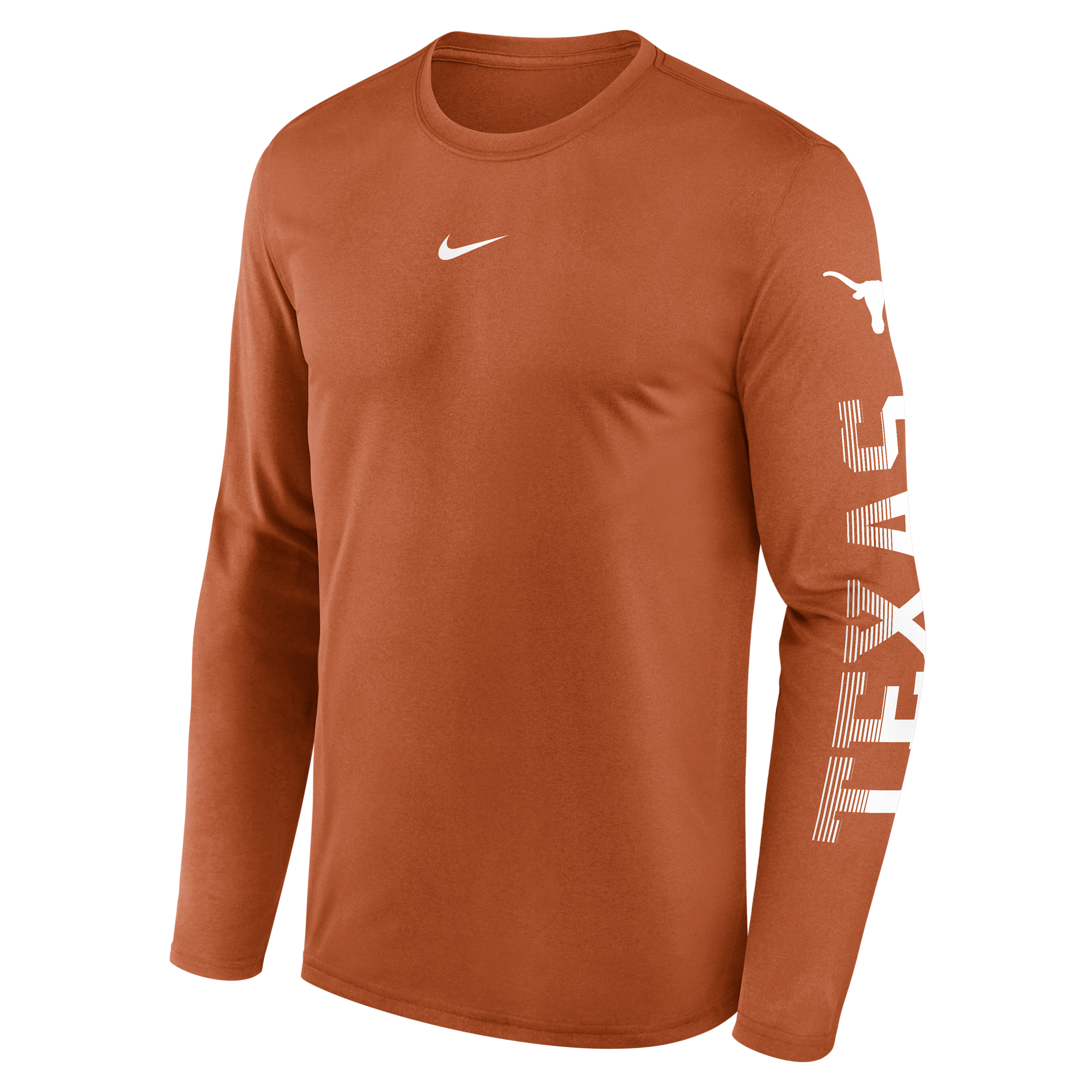 Nike Men's Texas Orange Texas Longhorns Primetime Logo Sleeve Legend Dri-fit Long Sleeve T-Shirt - Texas Orange