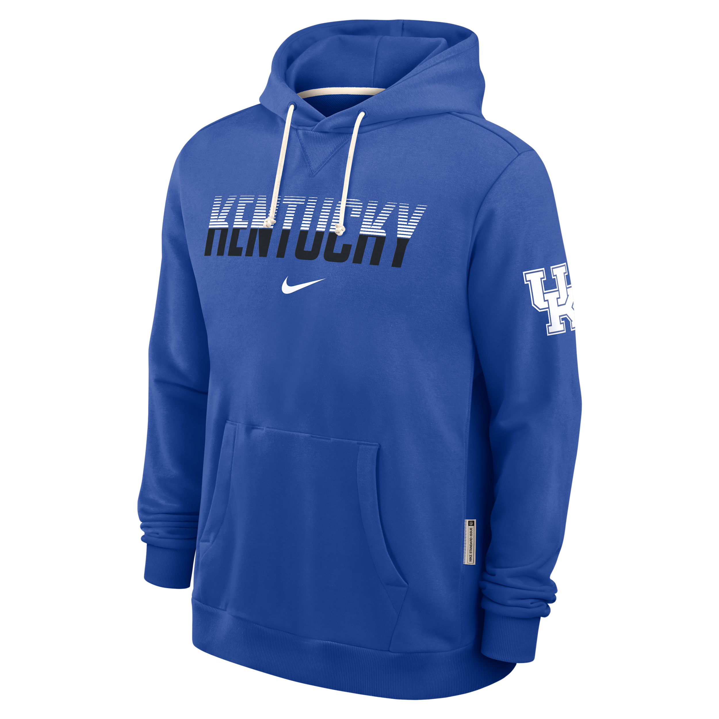 Kentucky Sideline Standard Issue Nike Men's Dri-FIT College Pullover Hoodie in Blue | 03AZ4EVNKY-8DF