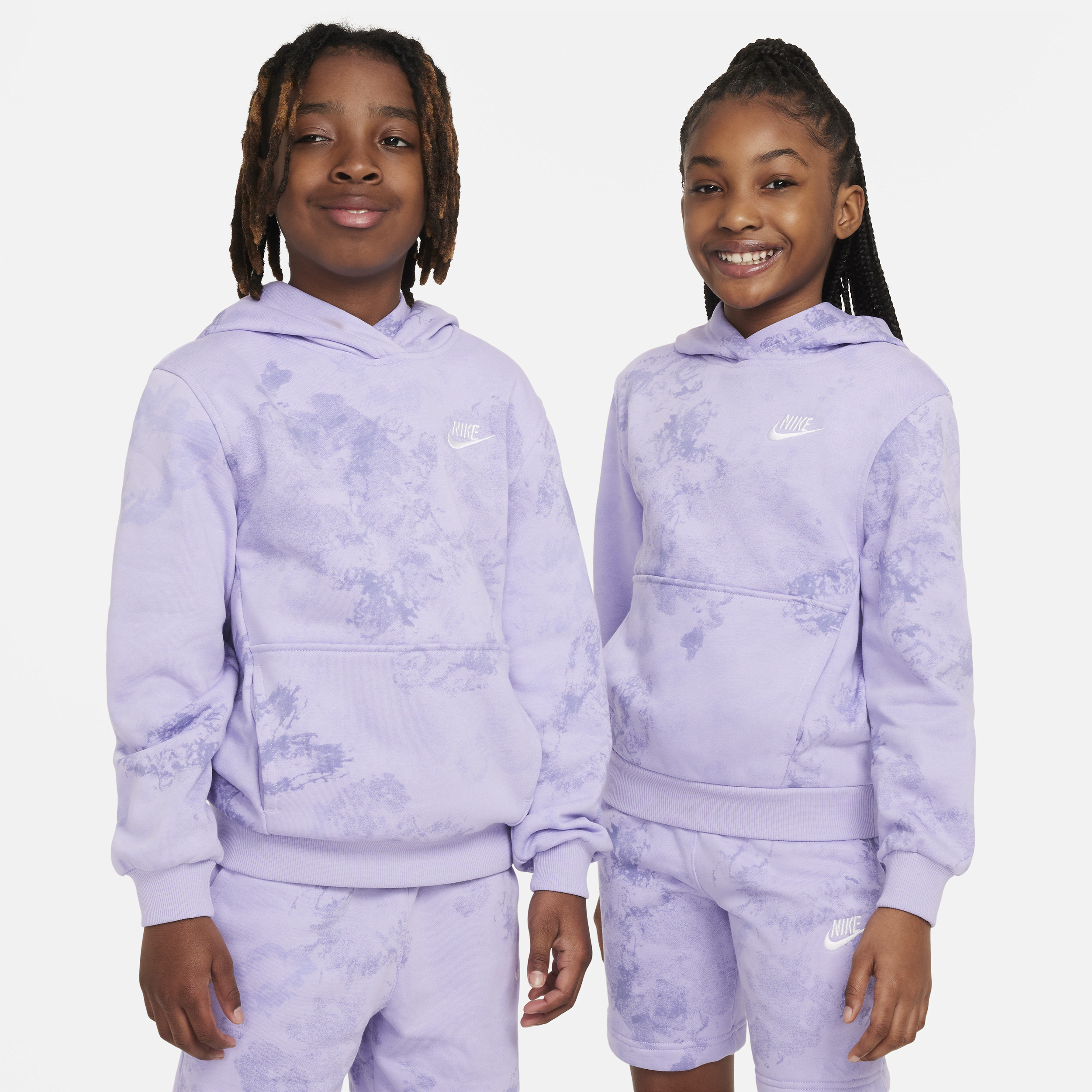 Shop Nike Sportswear Club Fleece Big Kids' Pullover Hoodie In Purple