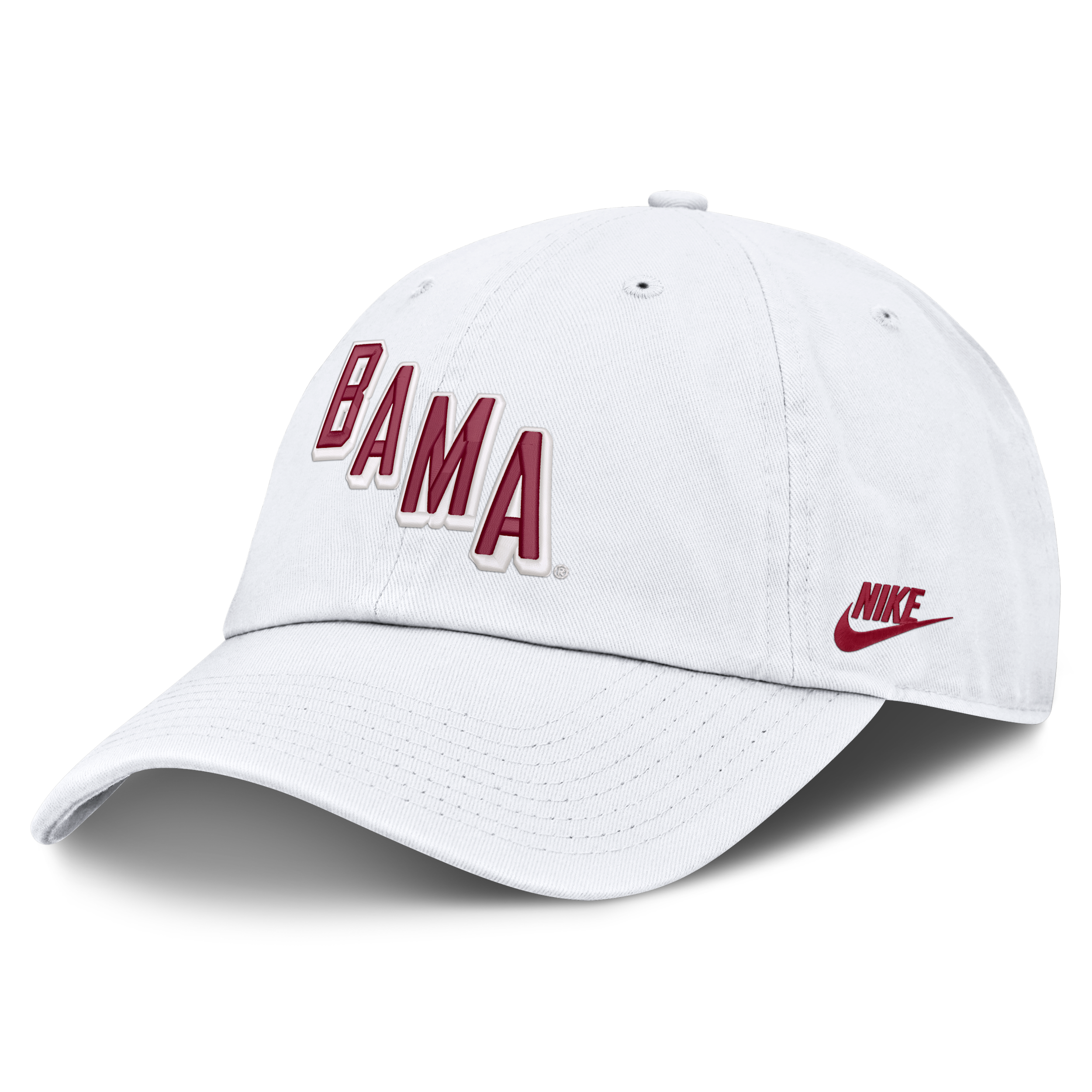 Alabama Natural Club Nike Men's College Adjustable Hat in White | NC0110AABV-EYR
