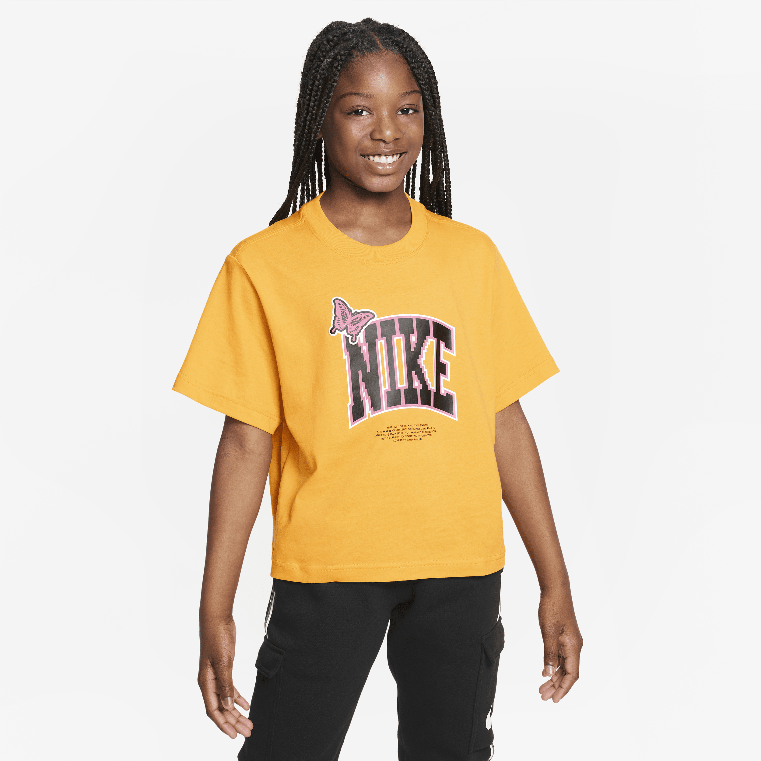 Nike Sportswear Big Kids' (girls') T-shirt In Yellow