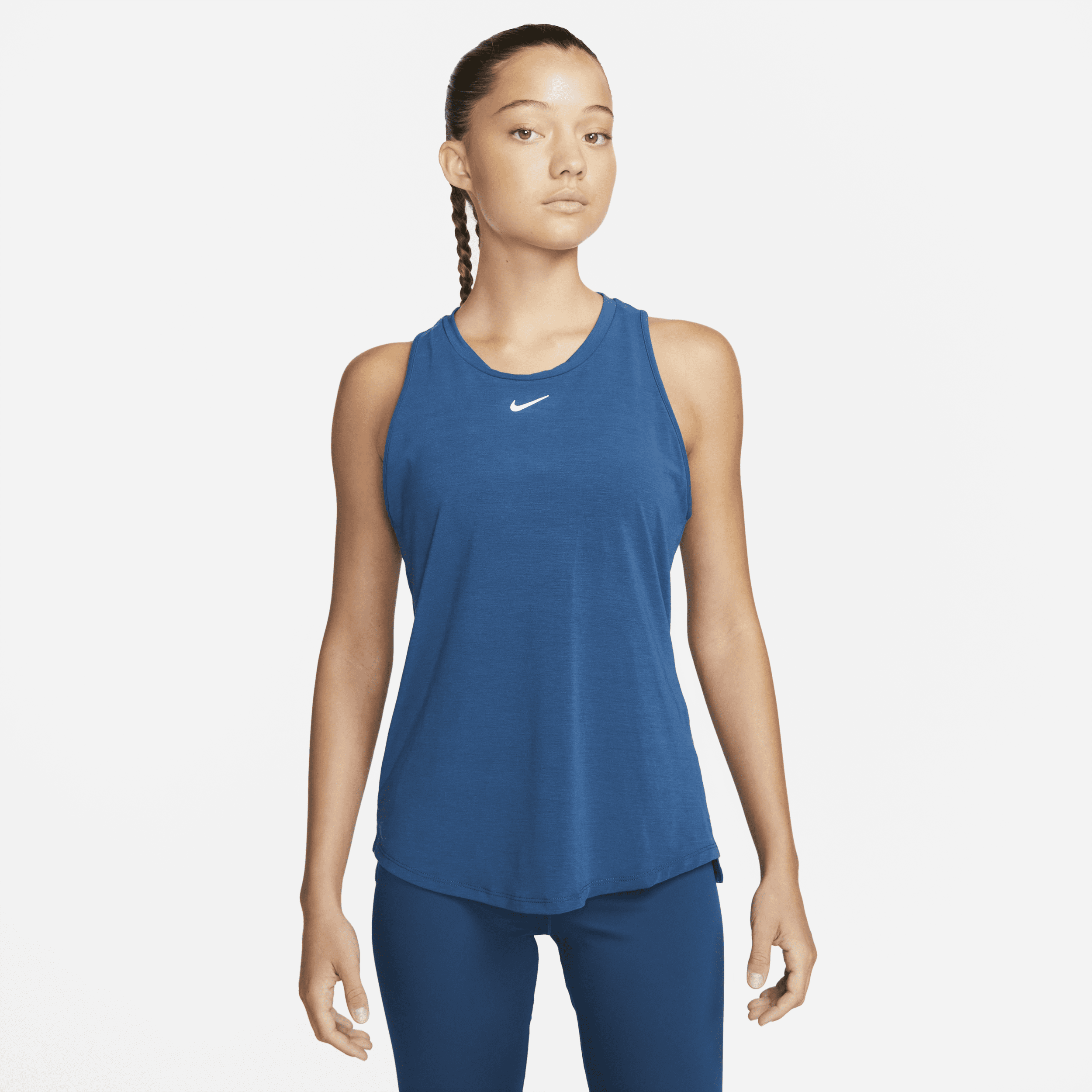 Nike Women's Dri-fit One Luxe Standard Fit Tank Top In Blue