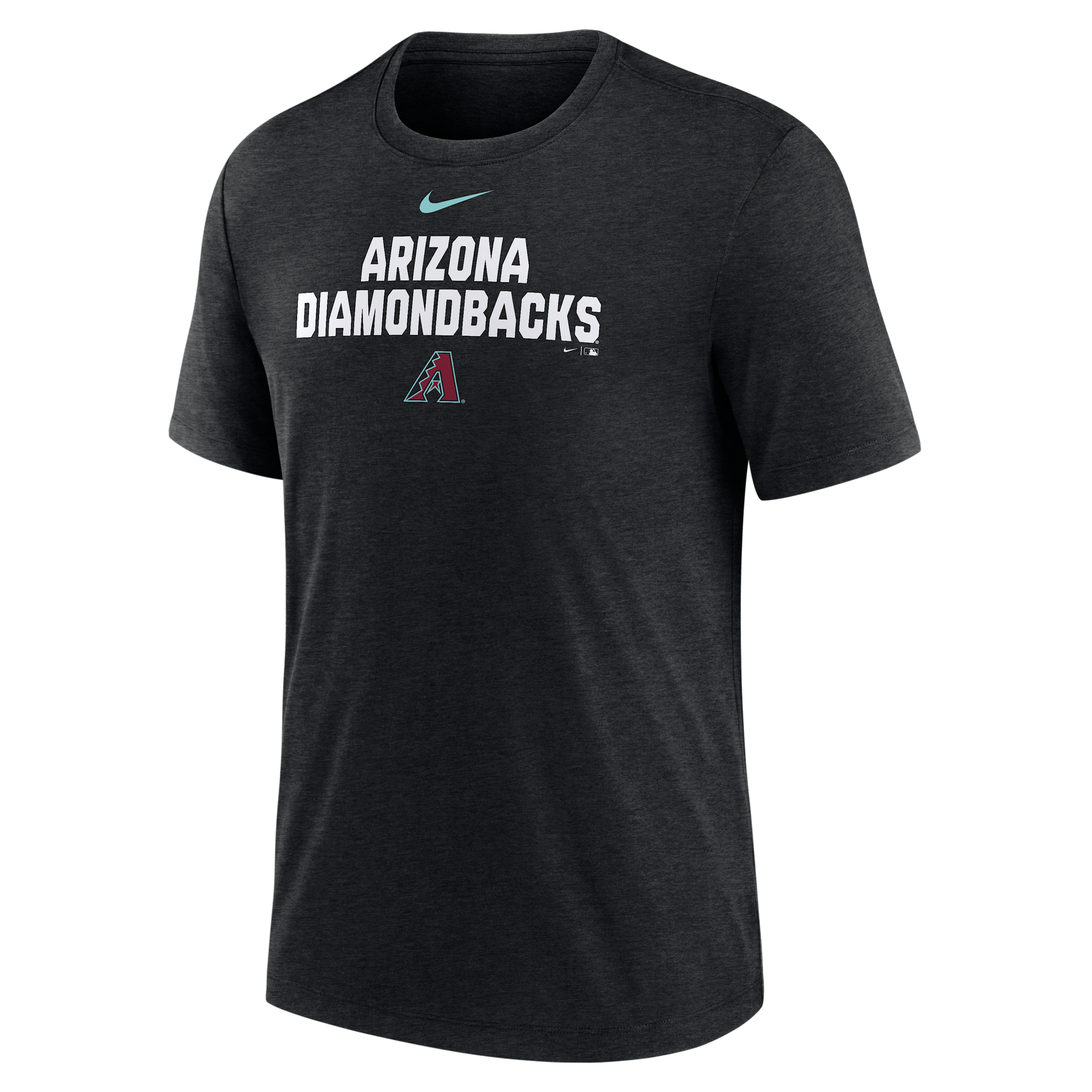 Arizona Diamondbacks Stacked Nike Men's MLB T-Shirt in Black | NJFD00HDQS-NKP