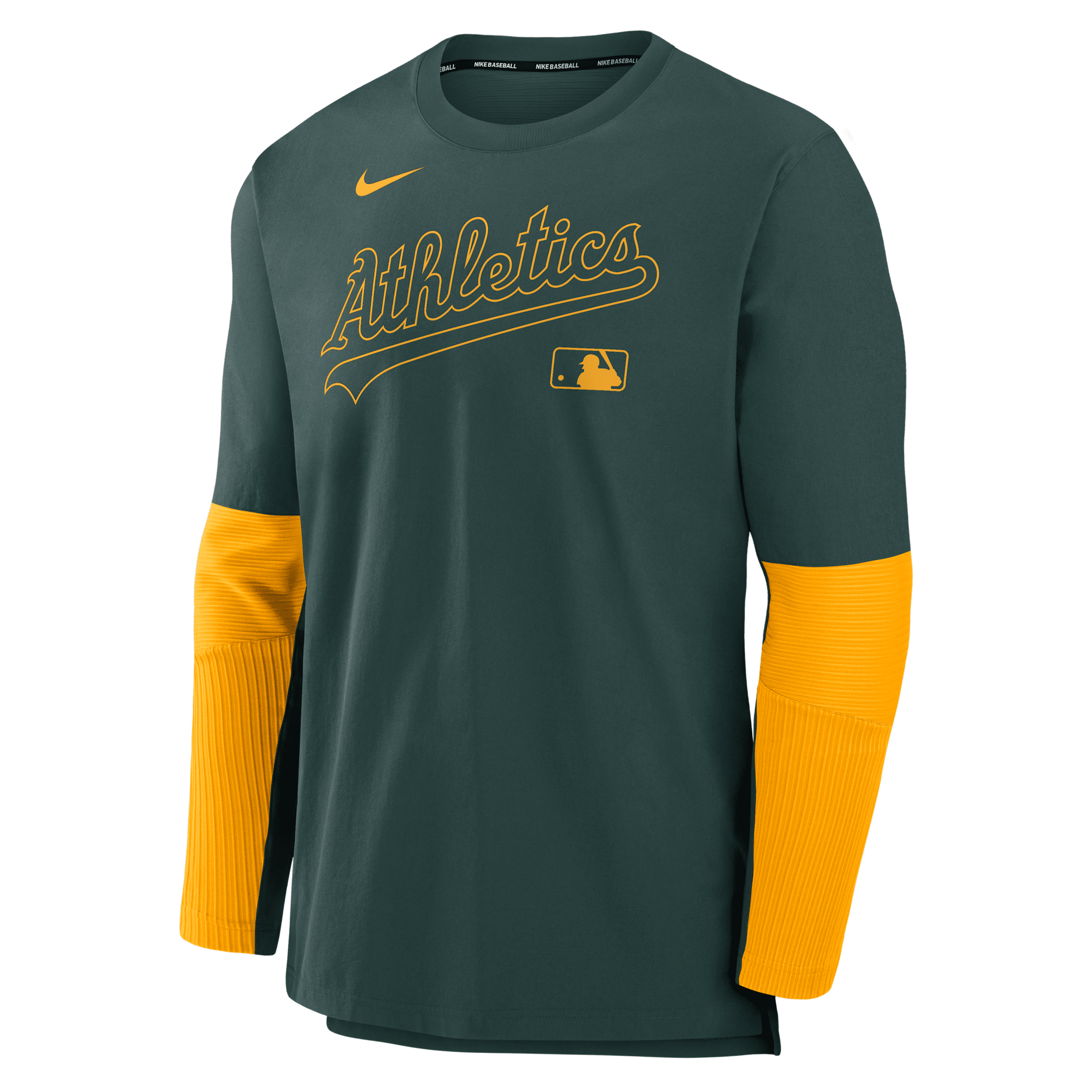 Athletics Authentic Collection Player Nike Men's Dri-FIT MLB Pullover Sweatshirt in Green | 015C023NFZ-KK2