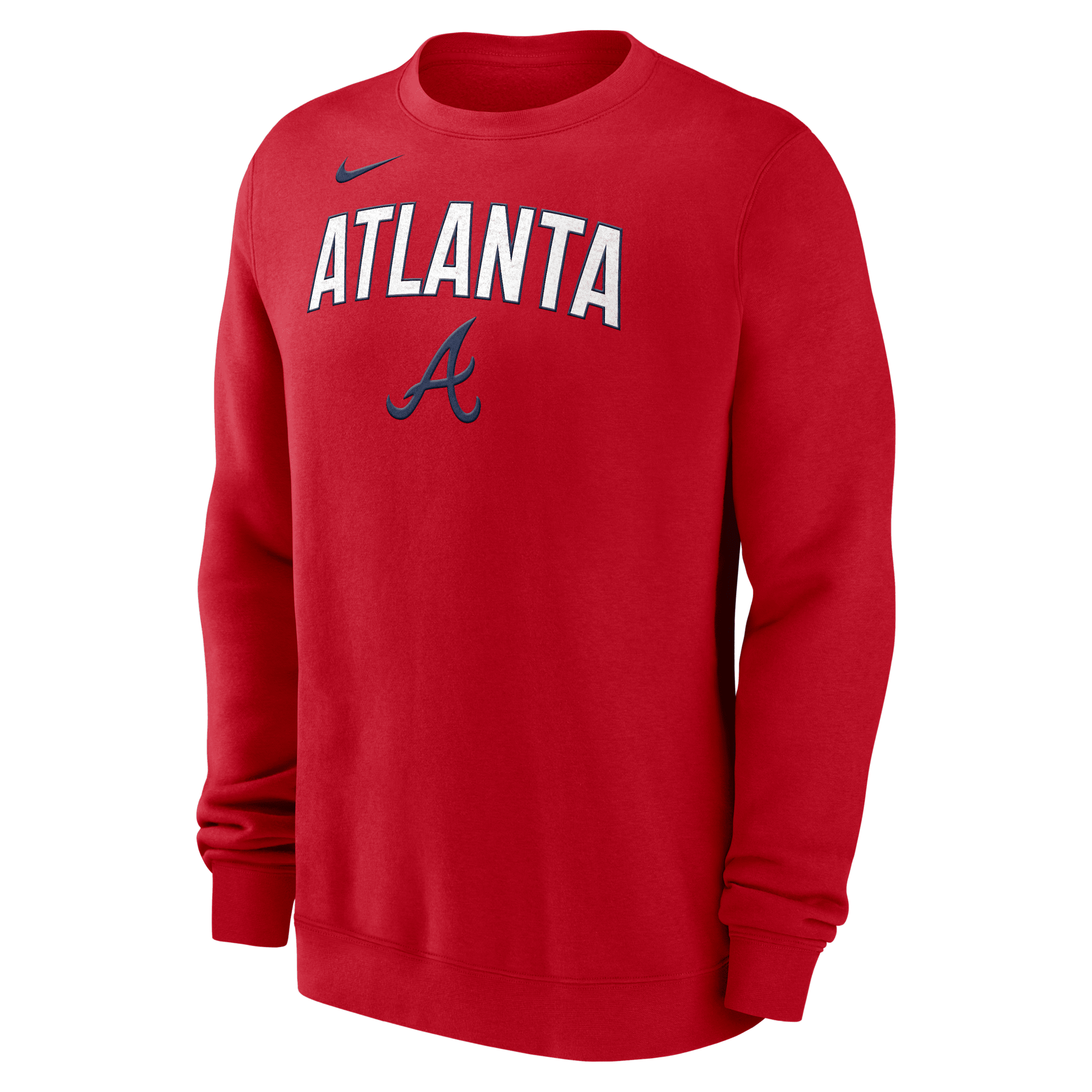 Nike Men's Red Atlanta Braves Pullover Sweatshirt In Red