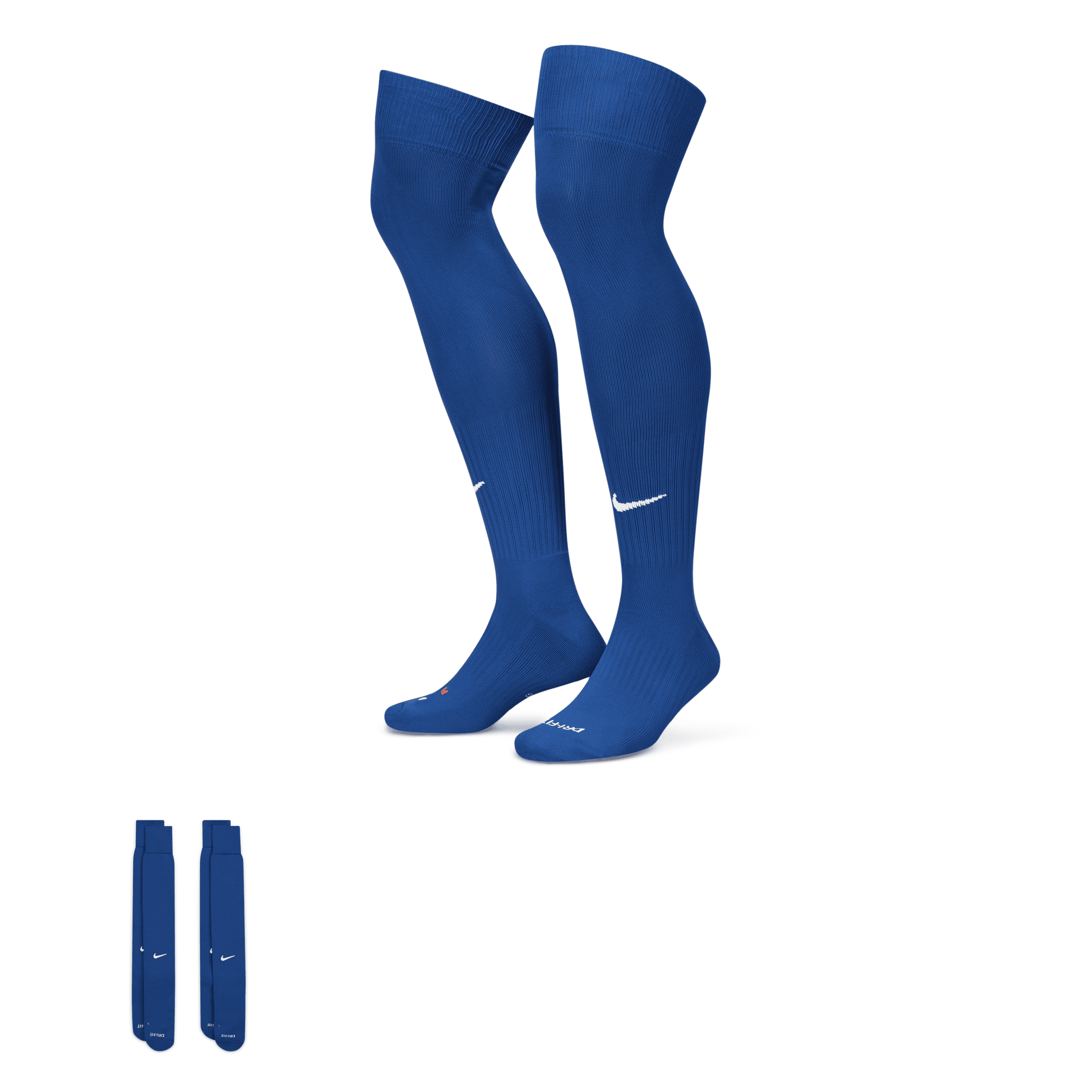 Nike Unisex Baseball/Softball Over-the-Calf Socks (2 Pairs) in Blue, Size: XL | DJ9737-480