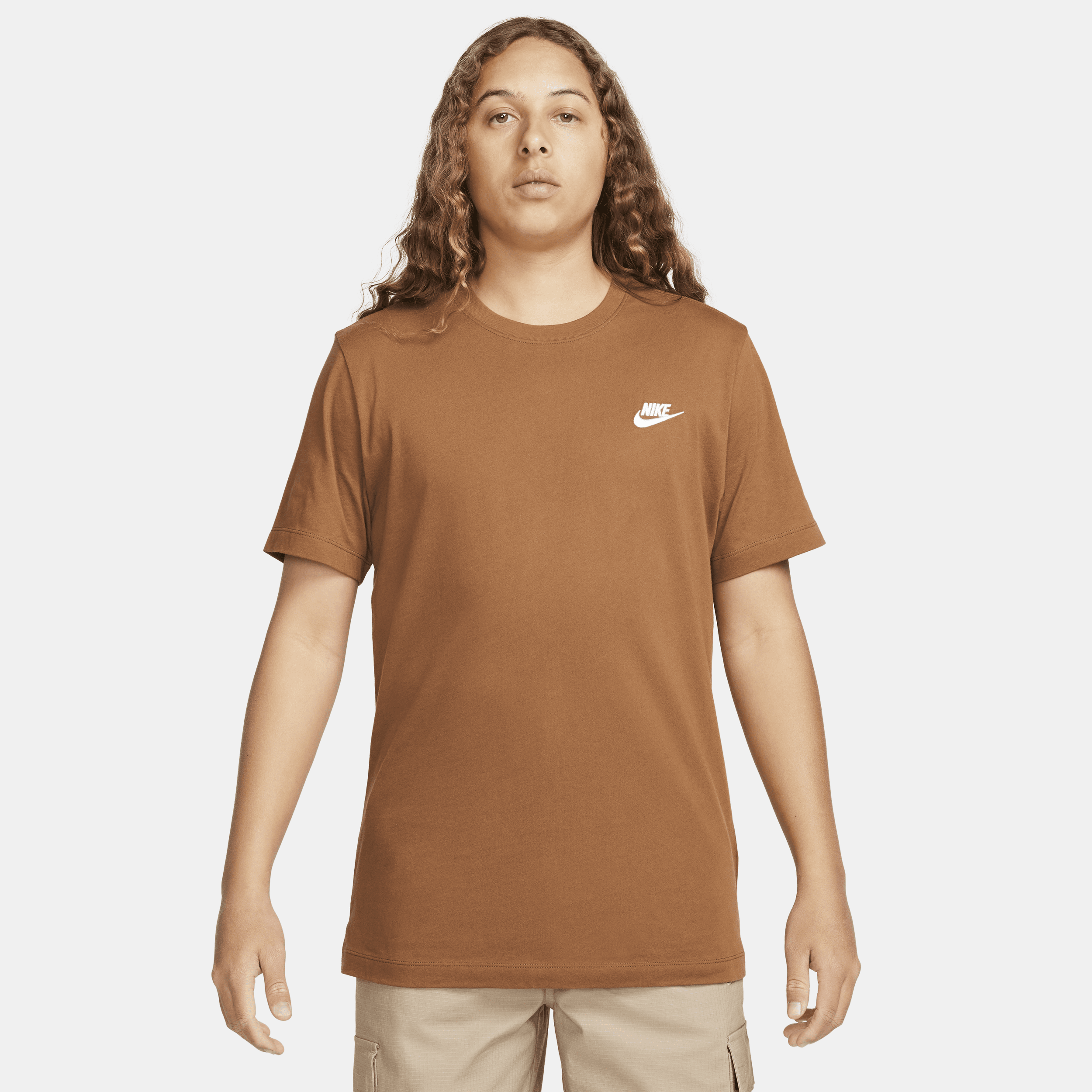 Nike Men's  Sportswear Club T-shirt In Brown