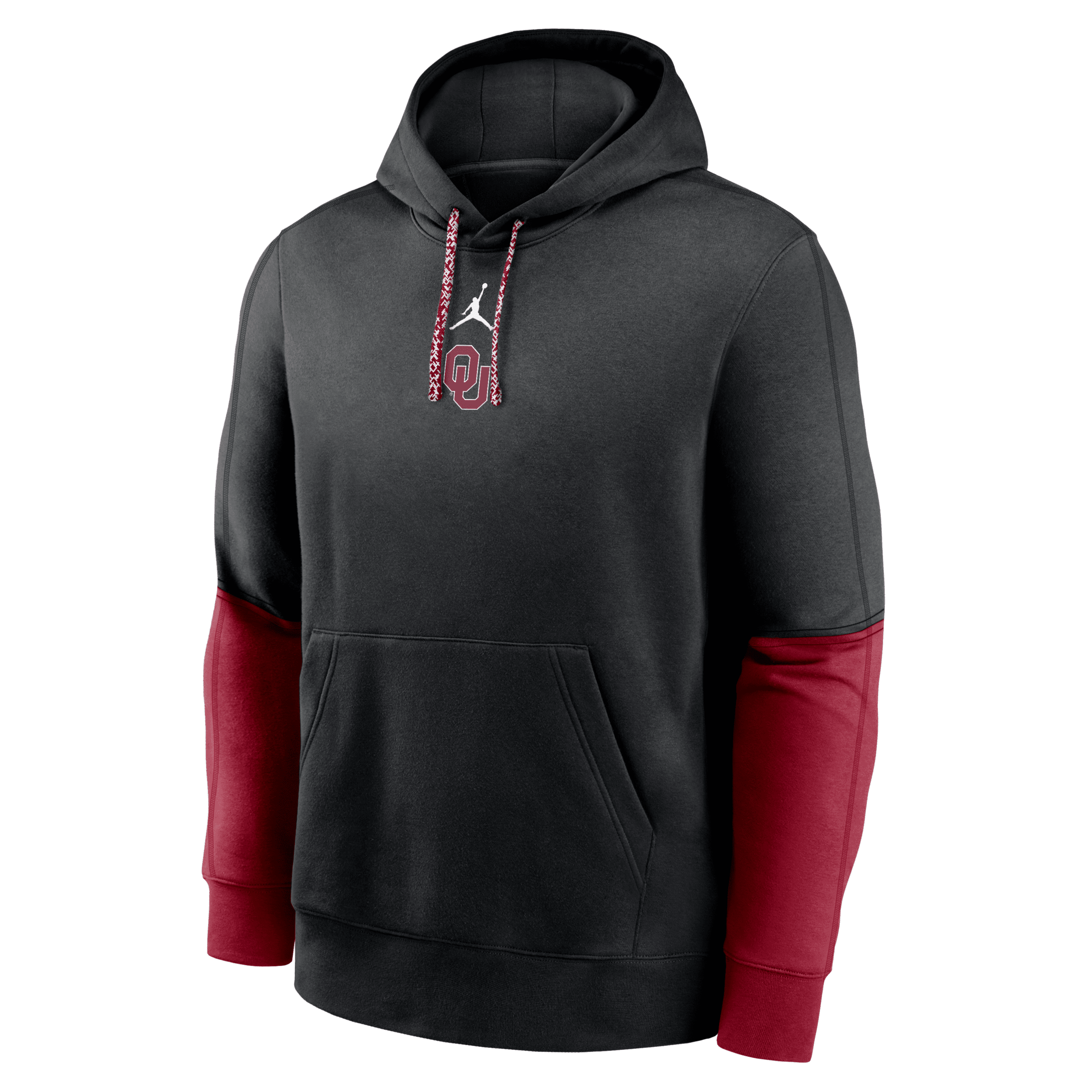 Jordan Oklahoma Sooners Sideline Team Issue Club Nike Men's College Pullover Hoodie In Black